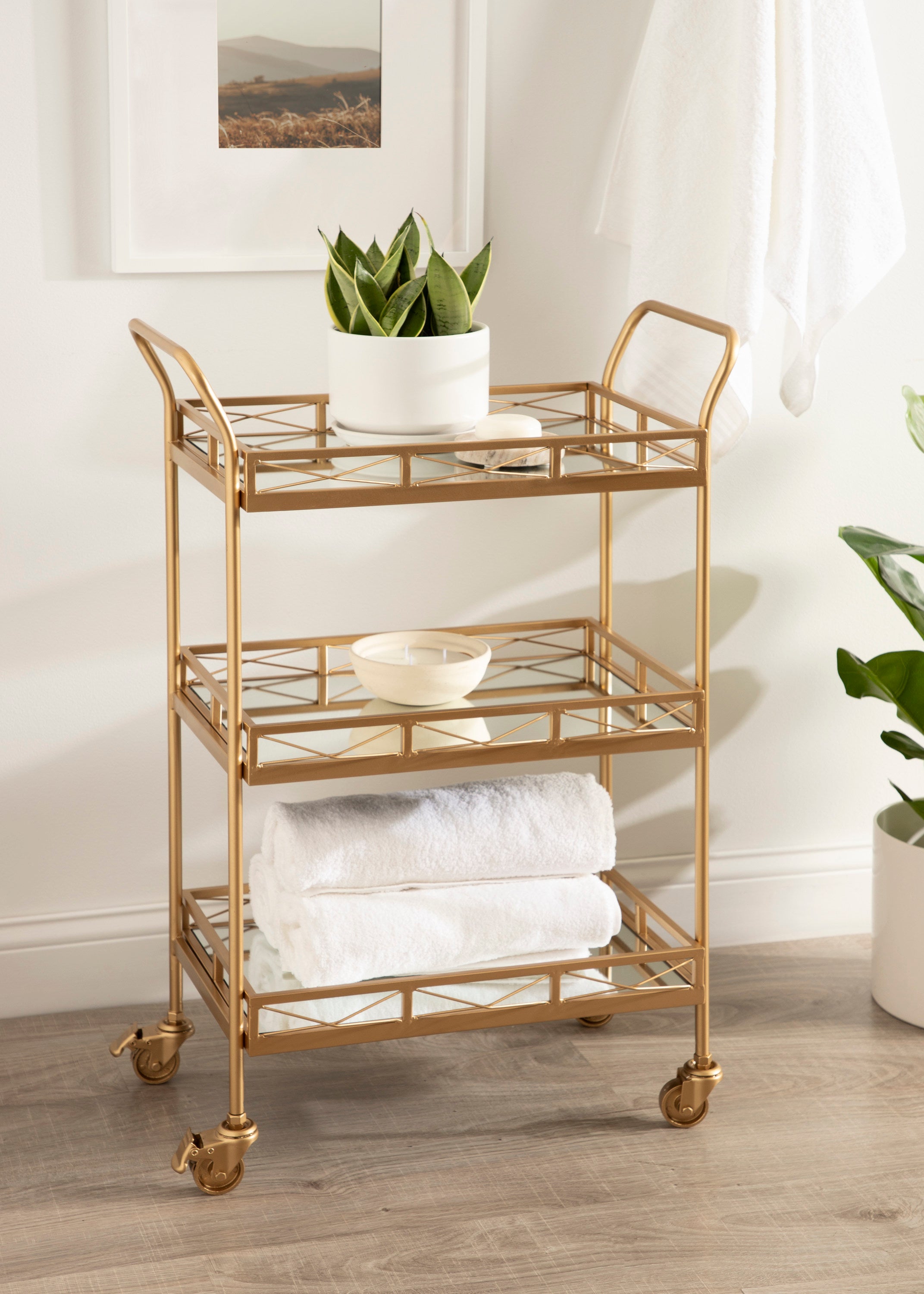 Bar Cart 23x13x35 Gold 7