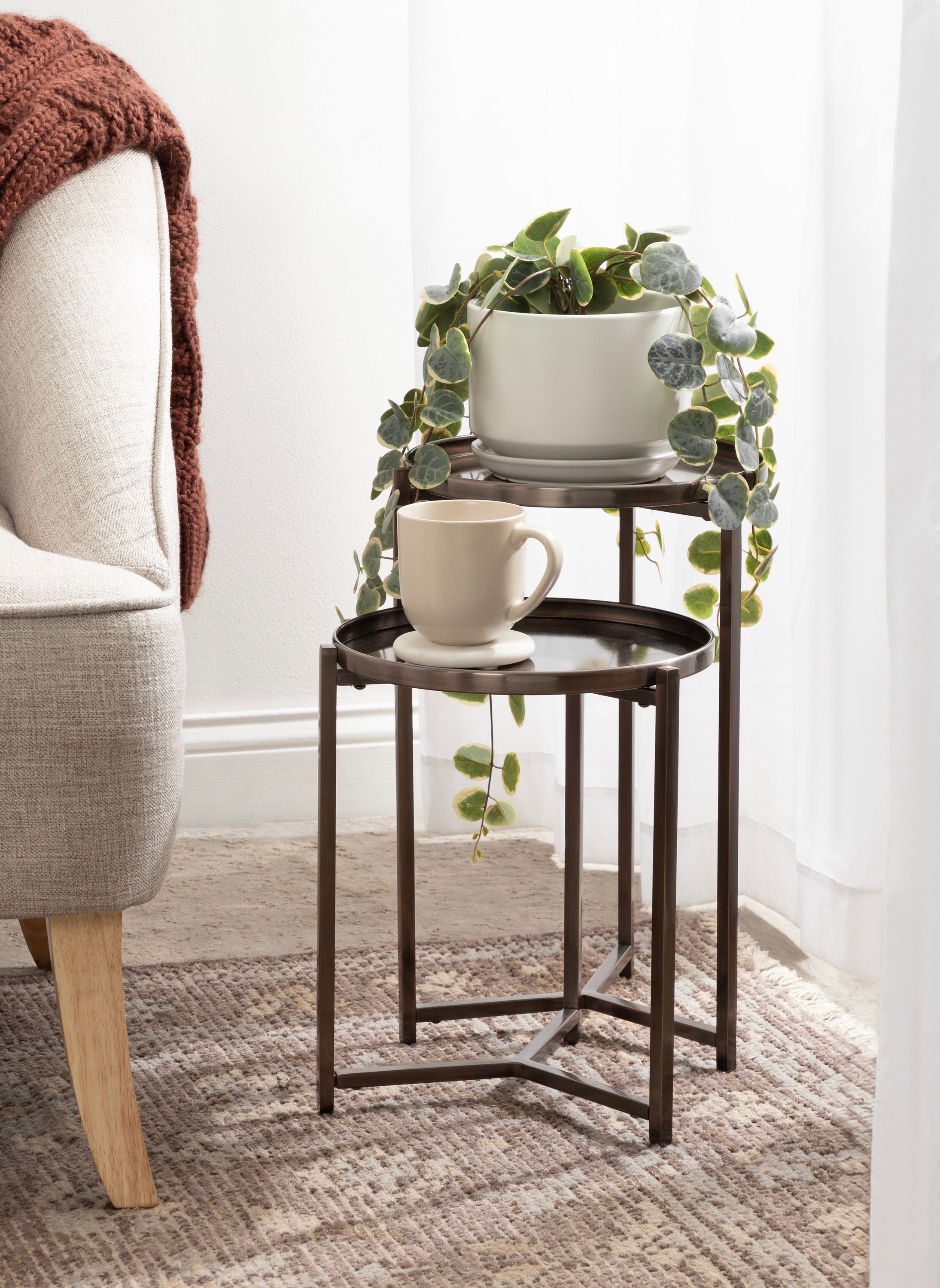 Plant Stand Bronze 2 Piece 8