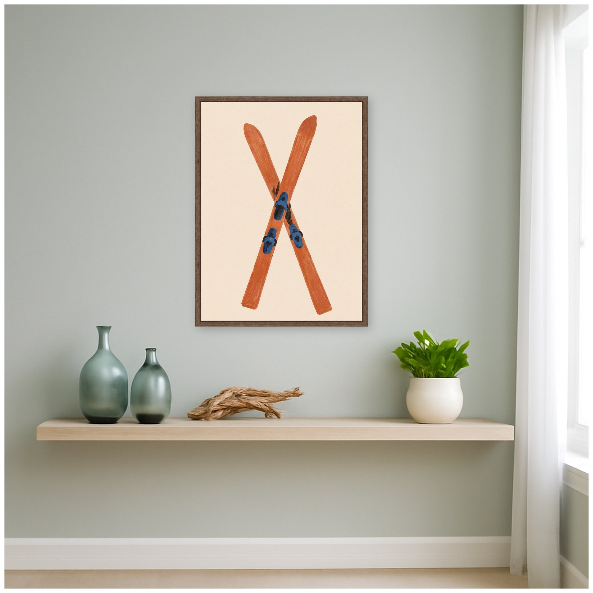 Framed Canvas Sylvie Walnut 18x24 6