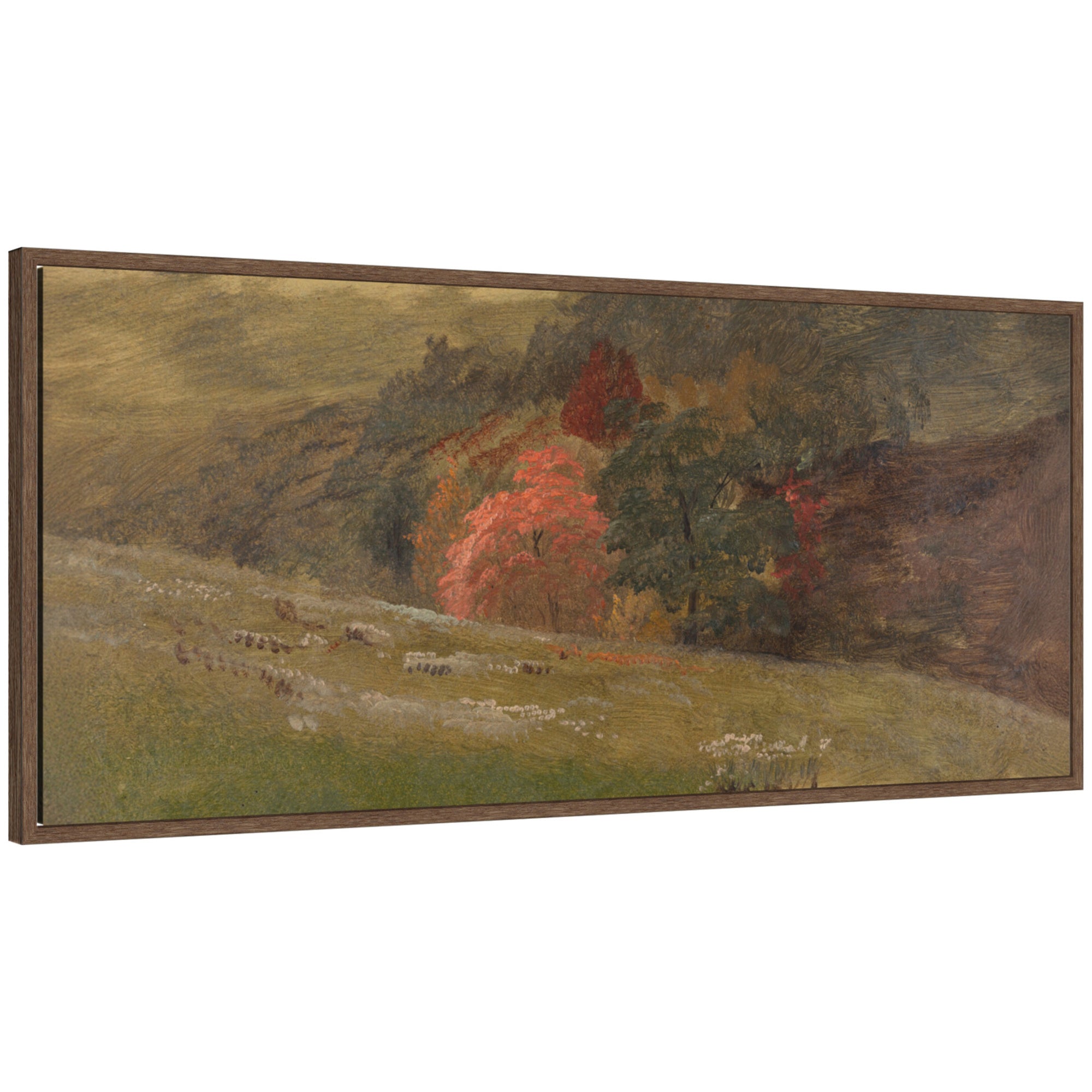 Framed Canvas 40x18 Sylvie Walnut 1