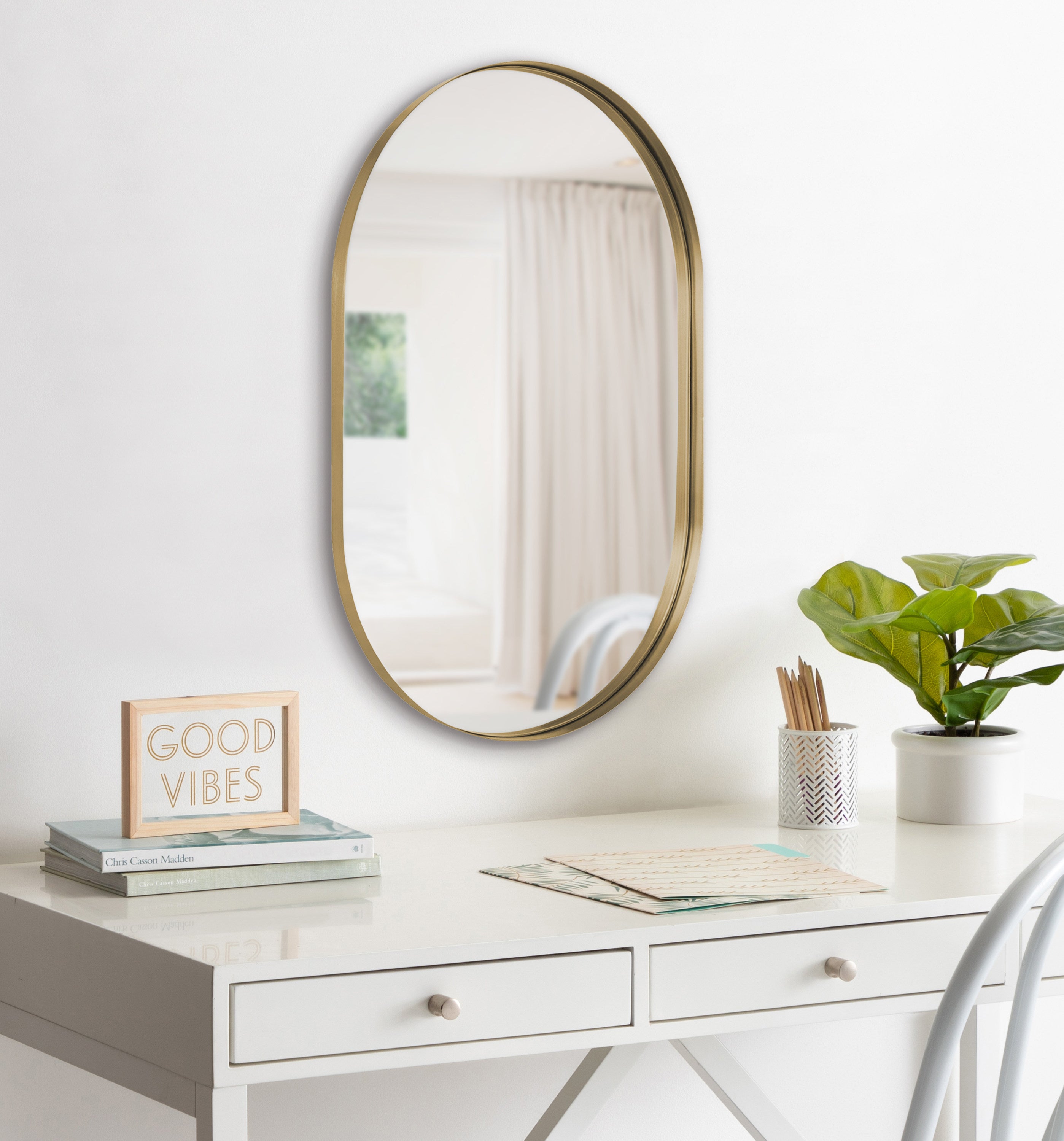 Rollo Capsule Framed Wall Mirror