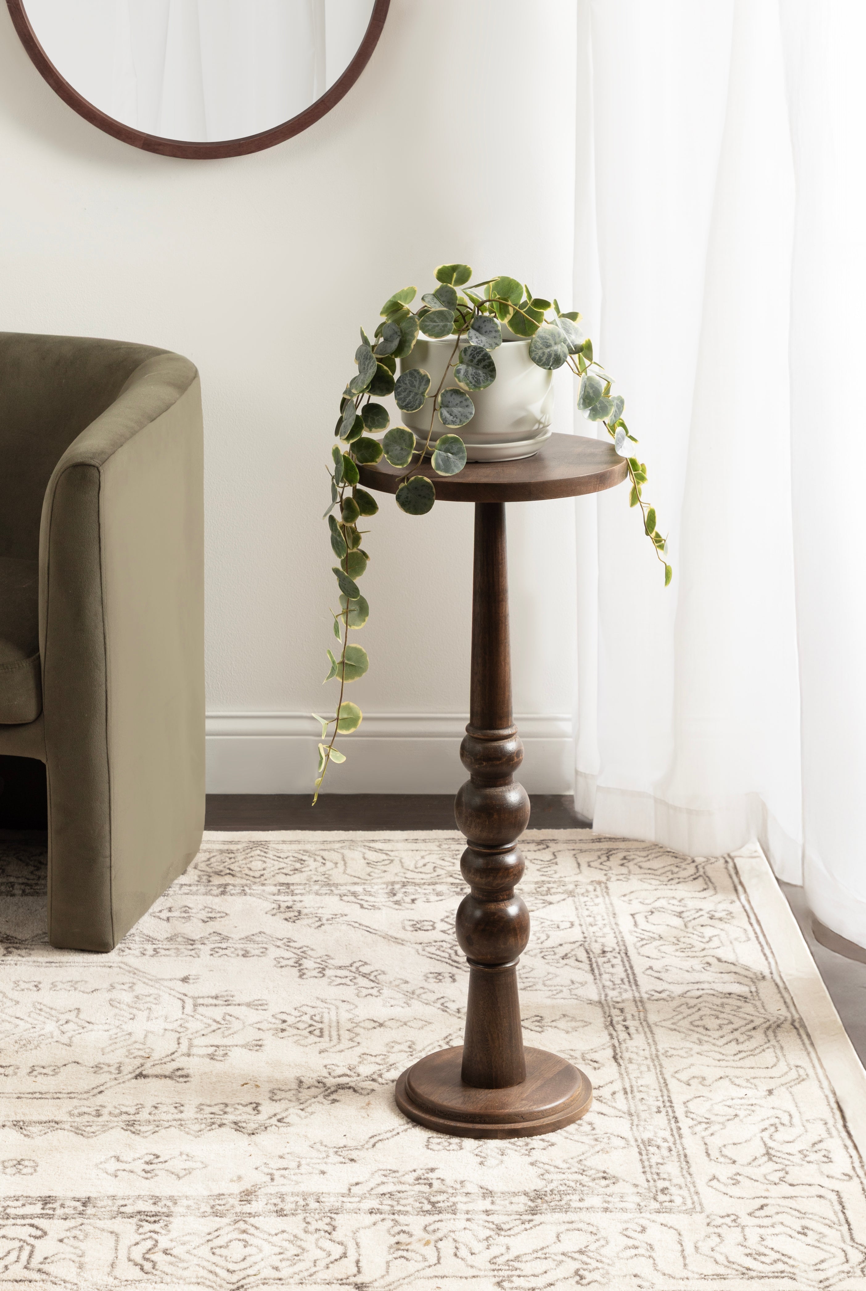 Side Table Brown 12x12x30 6