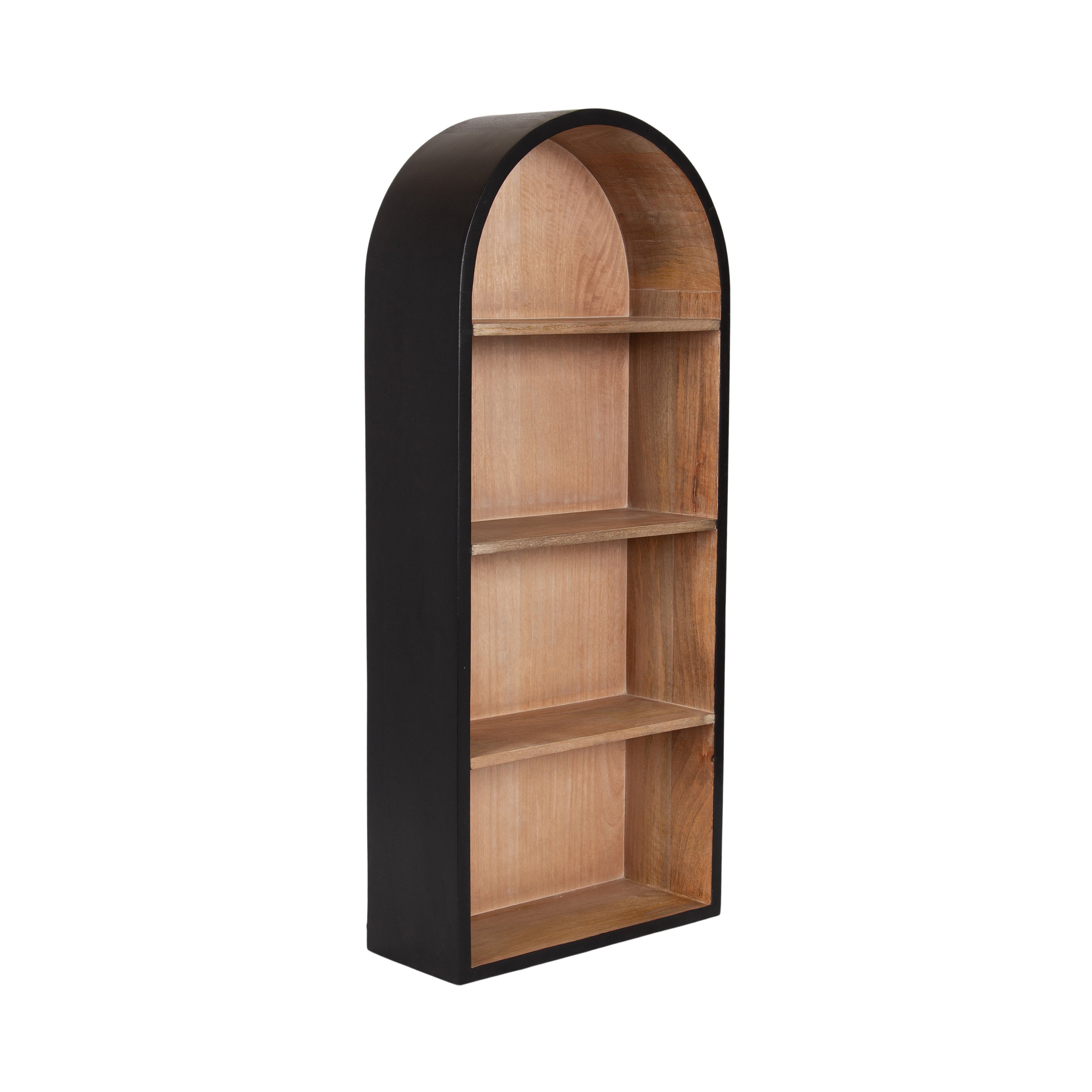 Accent Shelf Black Natural Beige 14x6x33 1