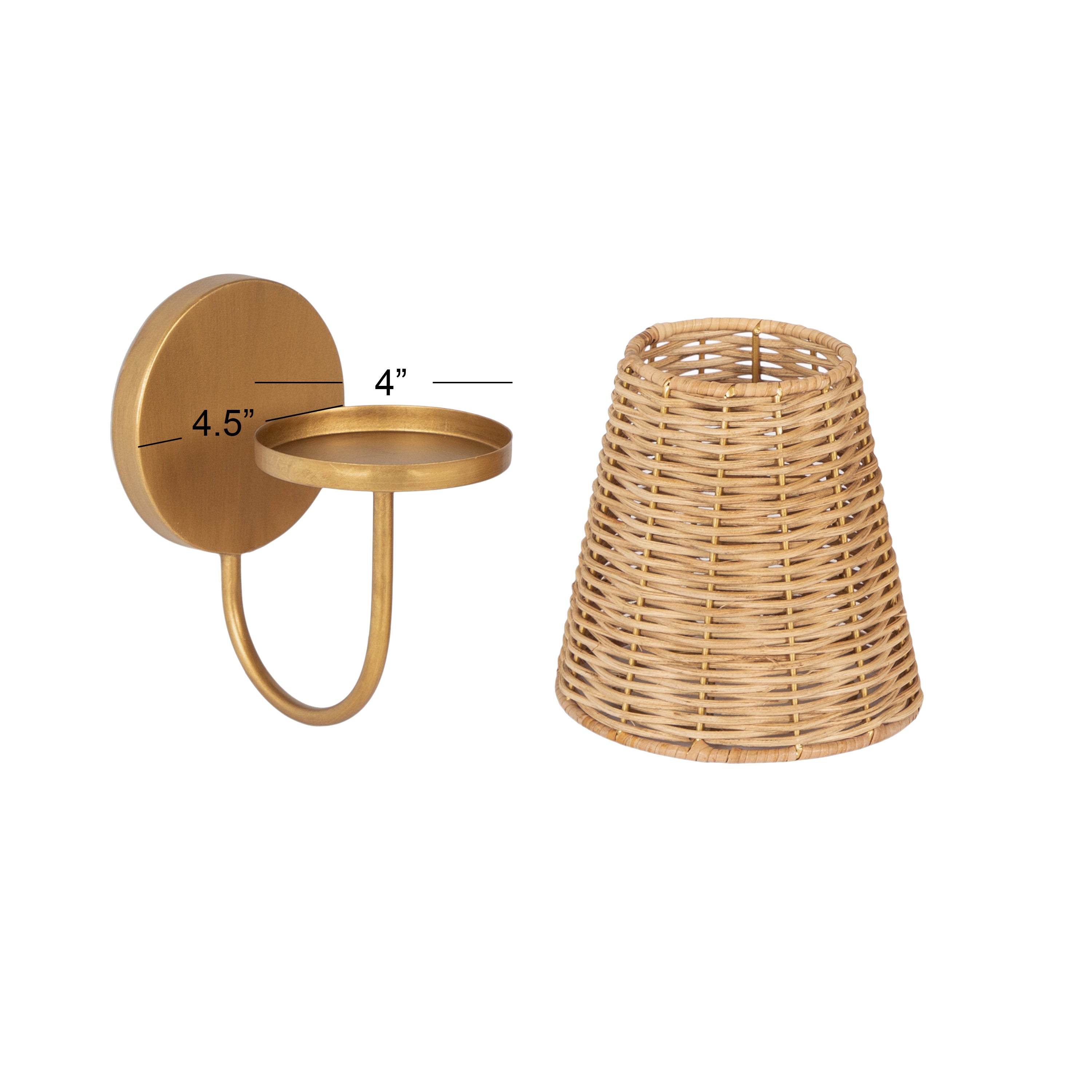 Wall Sconce Natural 6x8x11 5