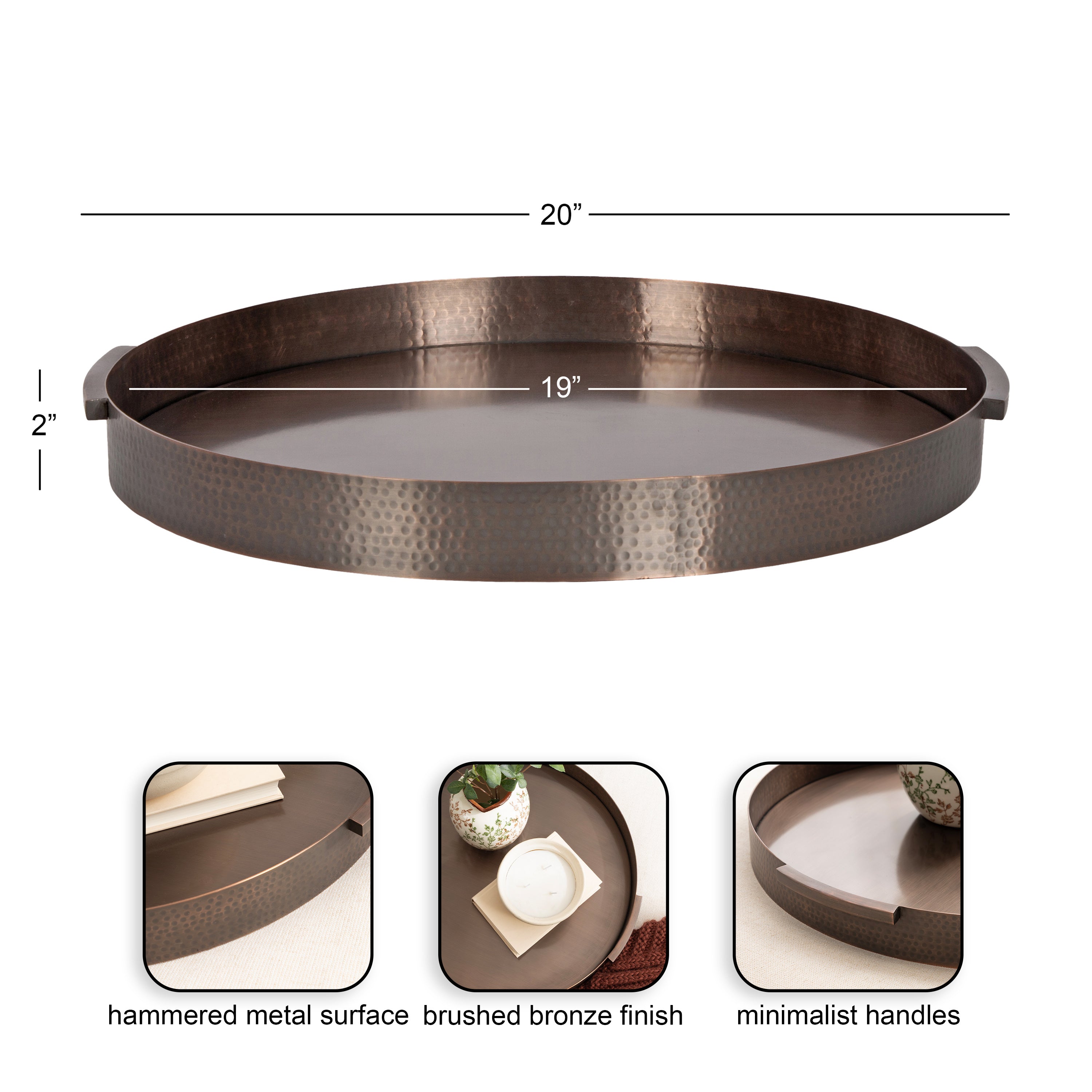 Single Tray 21" Diameter Bronze 2