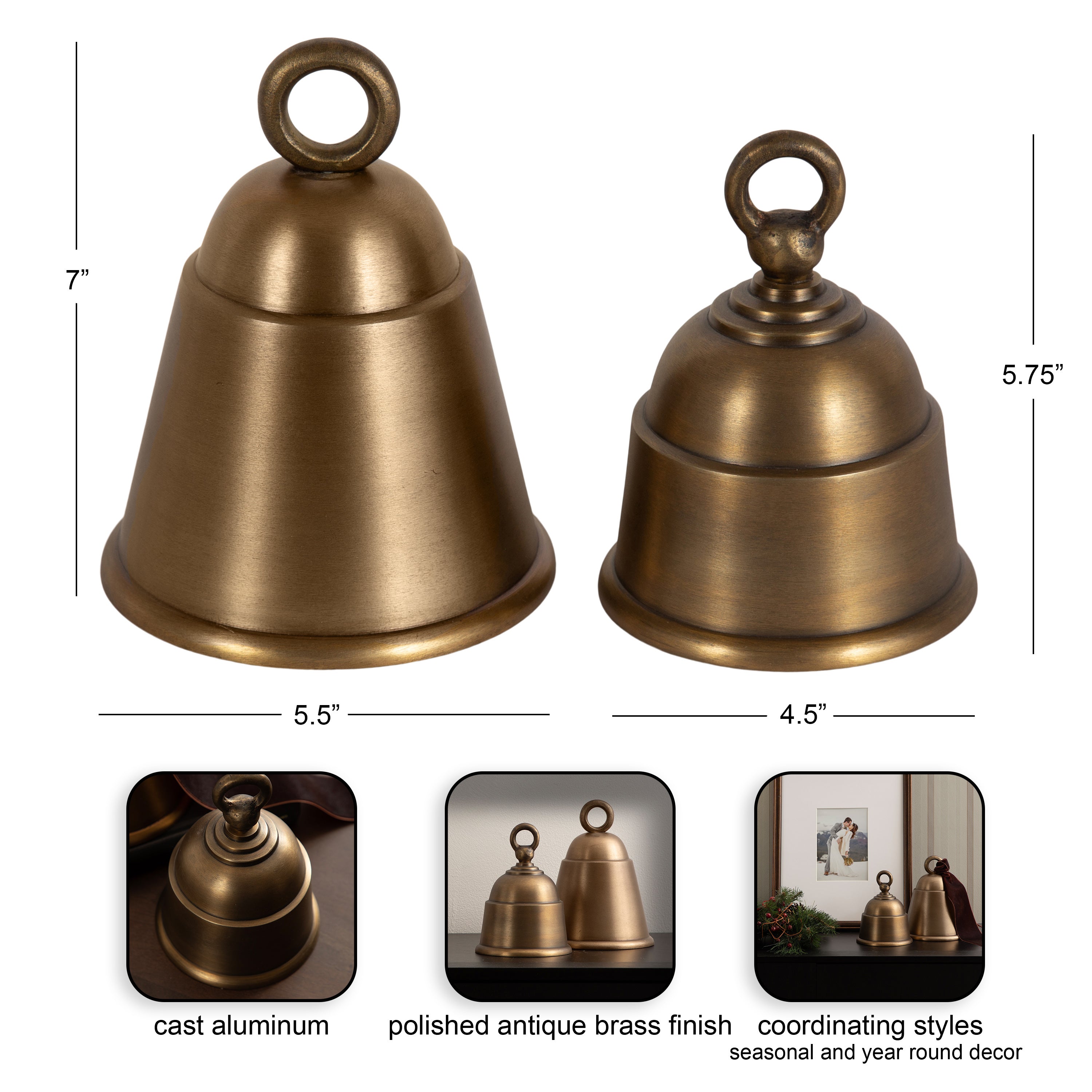 Belcourt Decorative Metal Bell Set