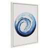 Sylvie Breaking Wave Soft White Background Framed Canvas by Xizhou Xie