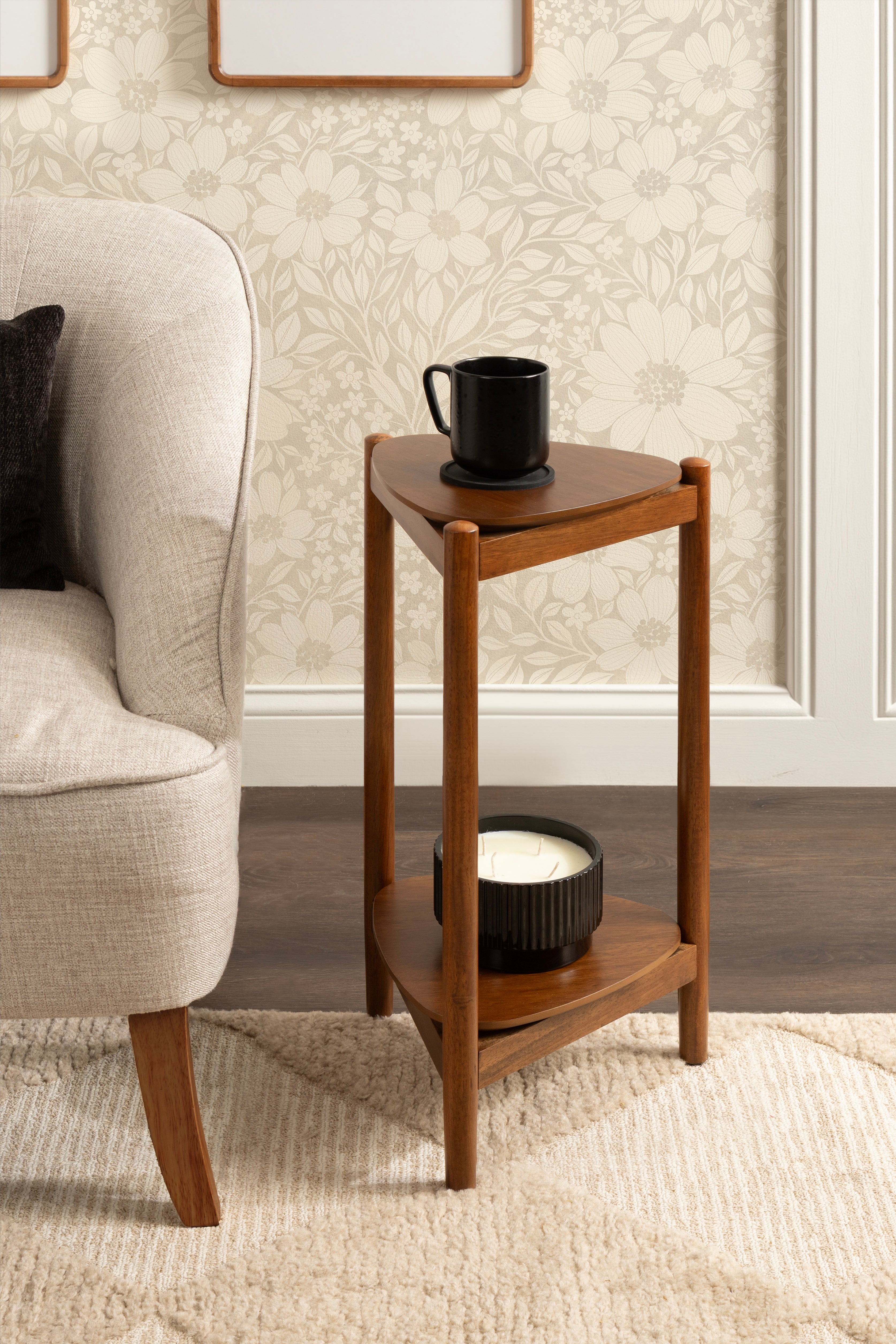 Side Table 12x13x24 Walnut Brown 7