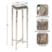 Drink Table Clear Silver 7x7x22 2