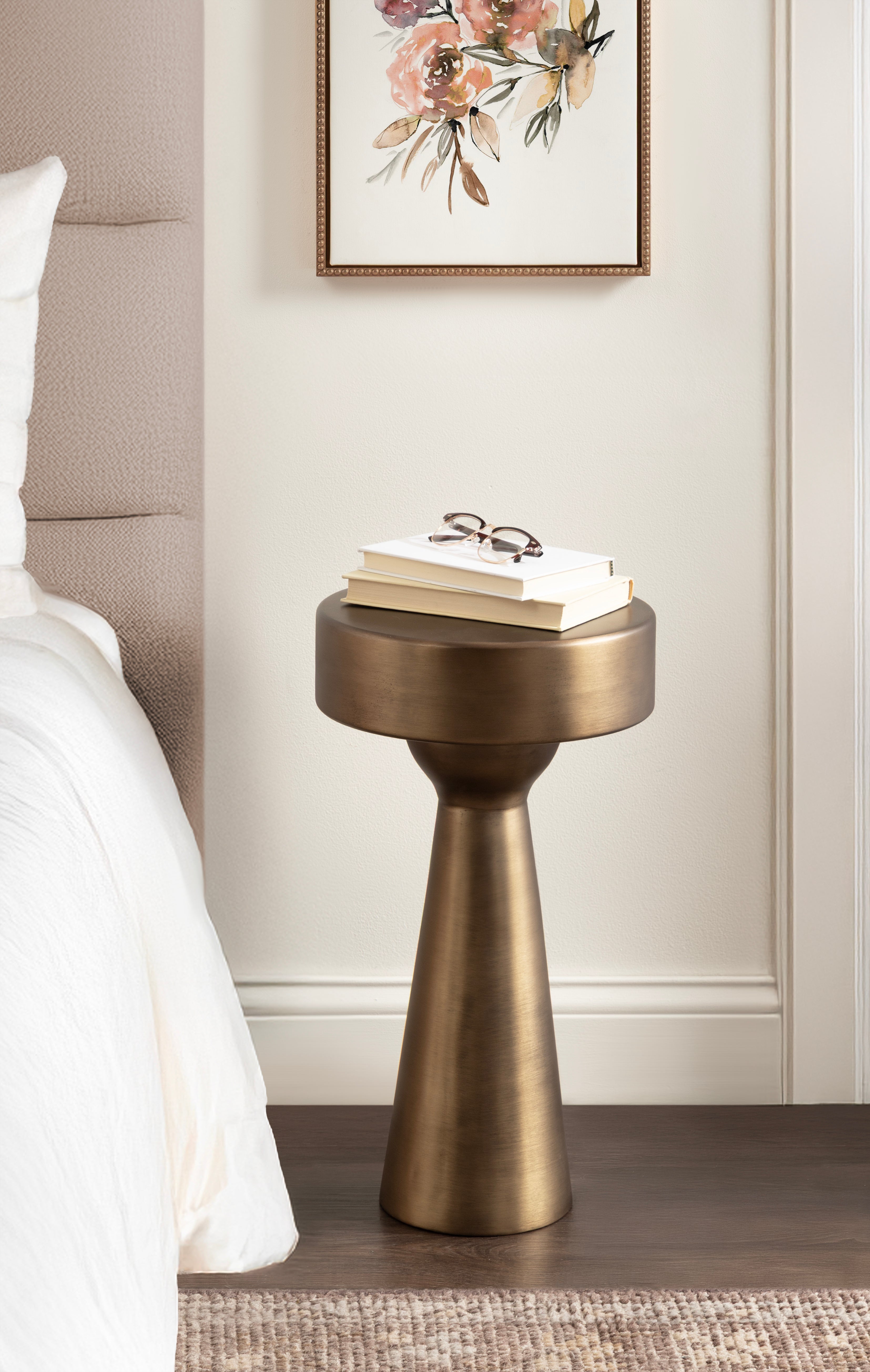 Side Table Gold 12x12x22 7