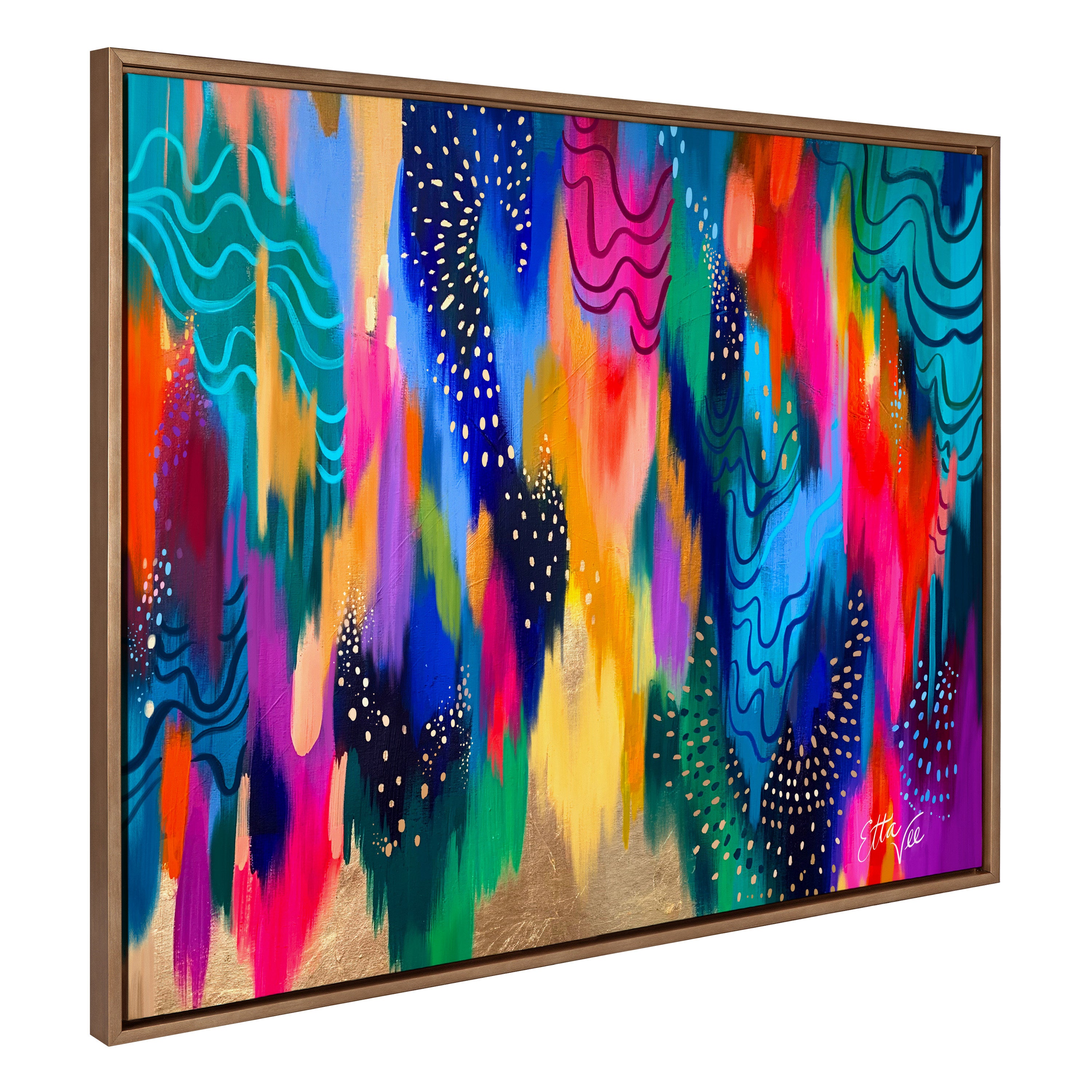 Sylvie EV Brushstroke 128 Framed Canvas by Jessi Raulet of Ettavee