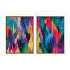 Sylvie EV Brushstroke 128 Left and Right Framed Canvas Art Set by Jessi Raulet of Ettavee