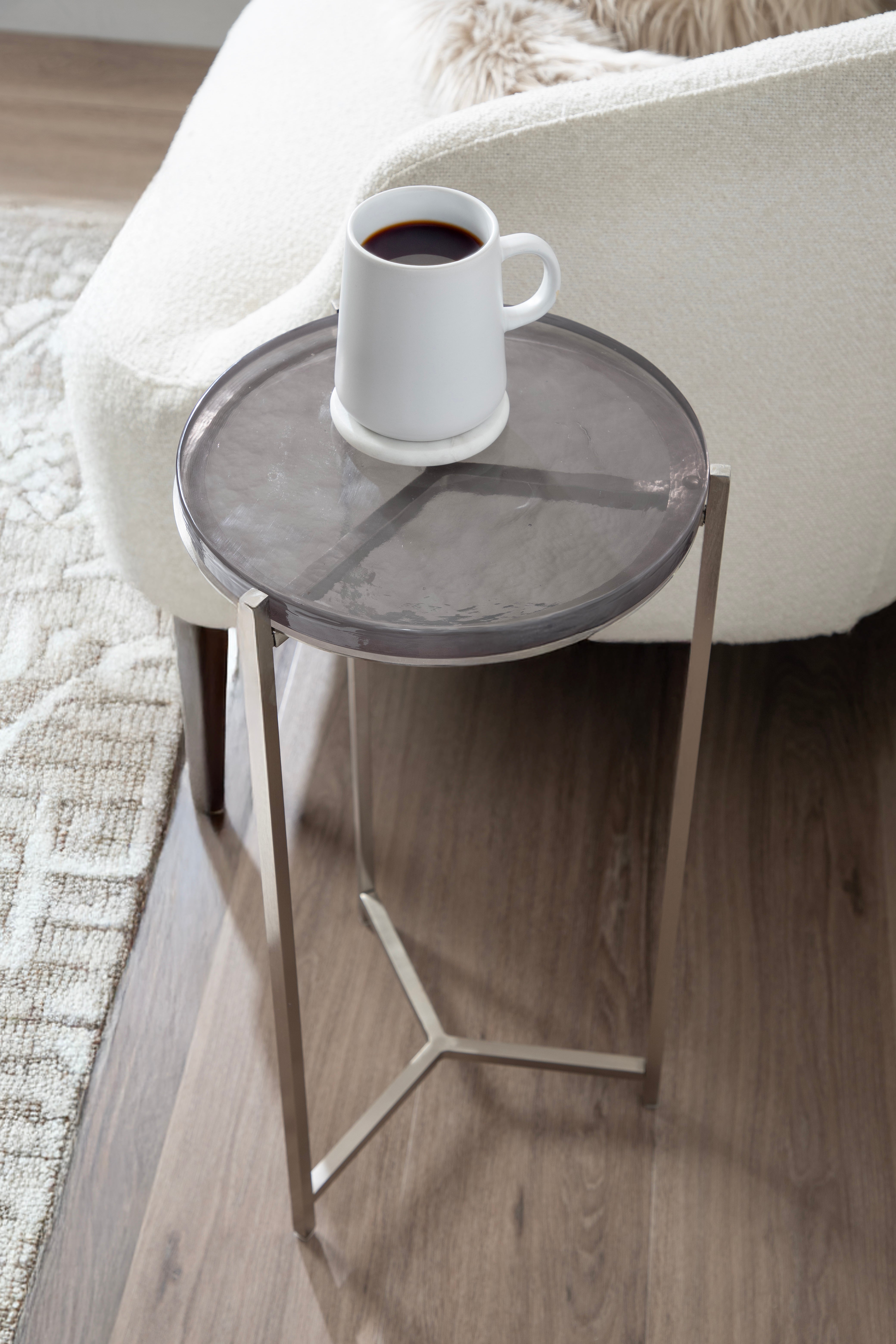 Side Table Gray Silver 13x13x24 6