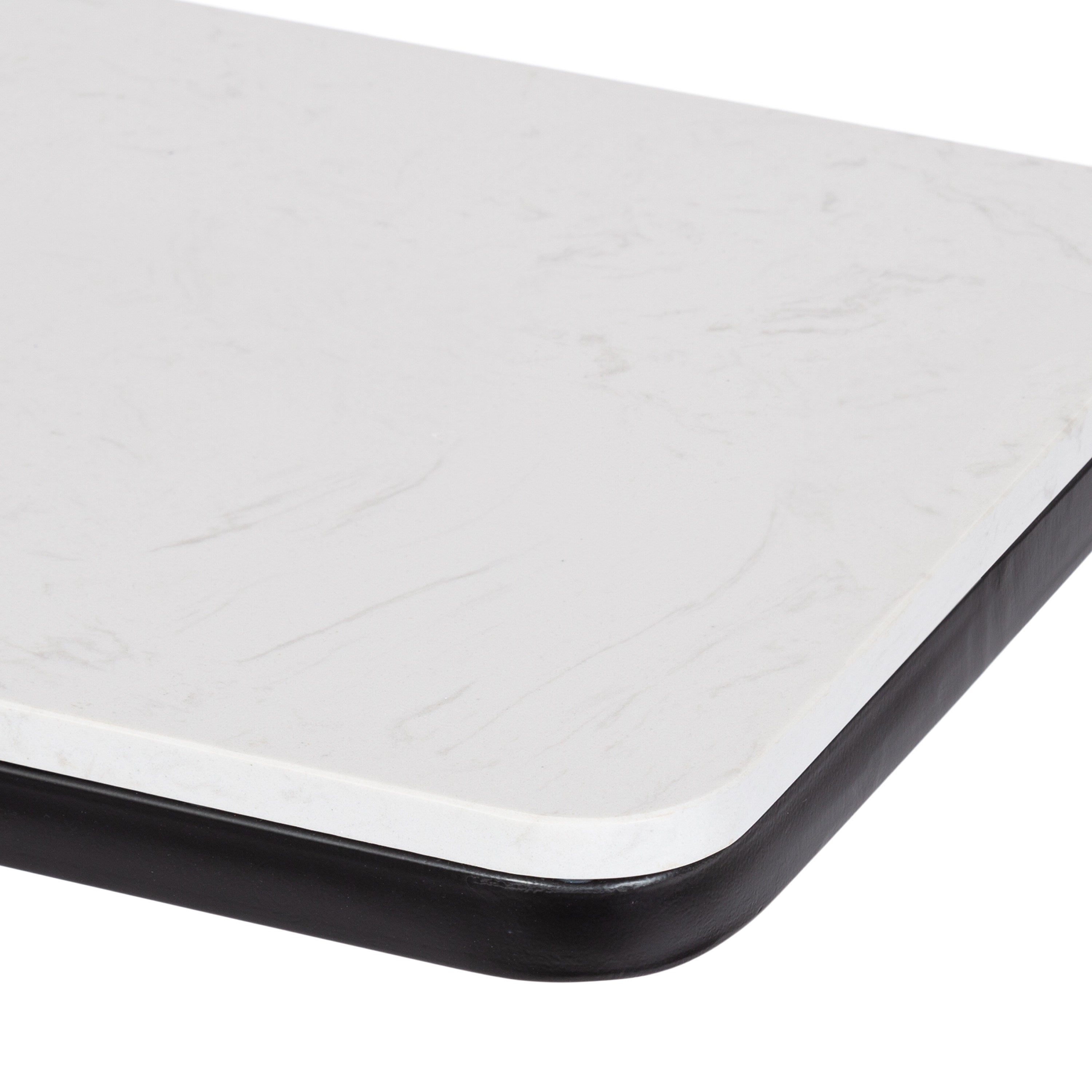 Credele Cultured Marble and Metal Accent C-Table