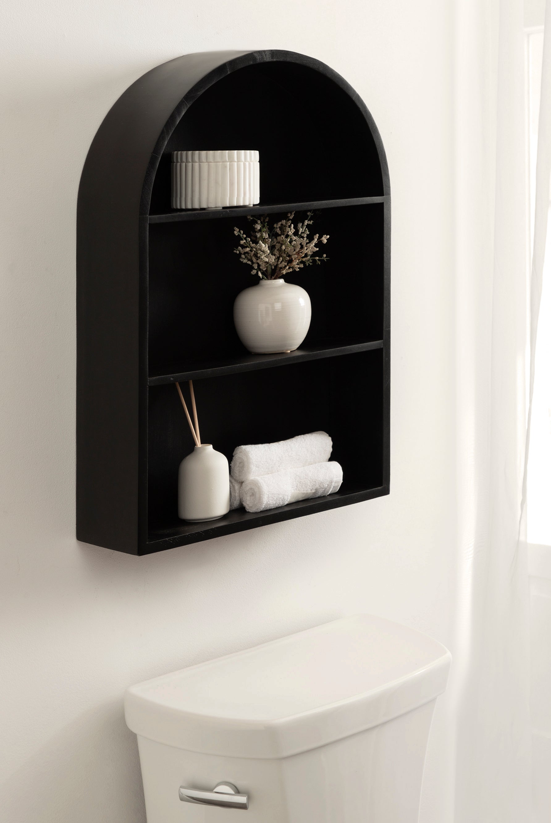 Accent Shelf Black 18x6x26 6
