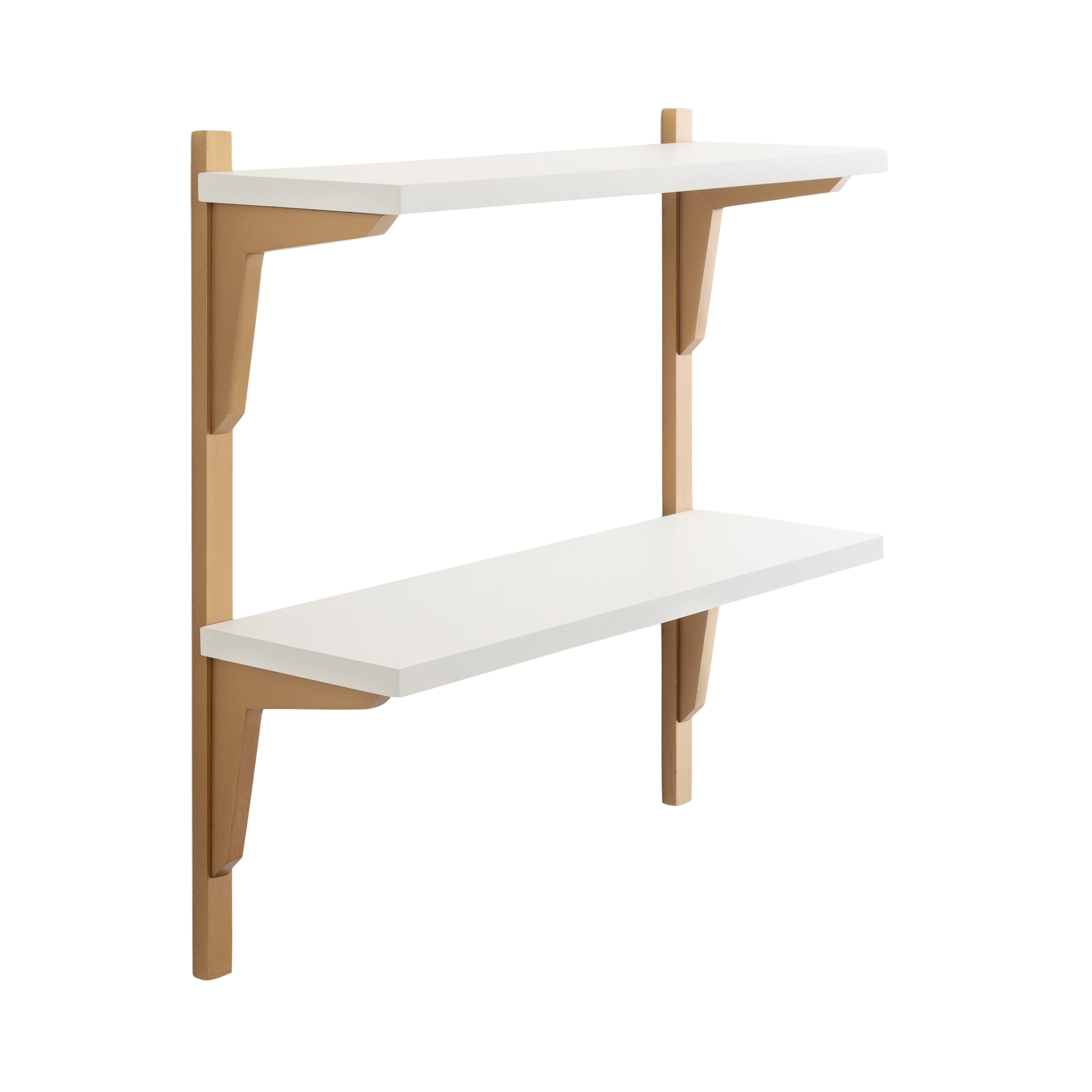 Accent Shelf White Gold 24x8x24 1