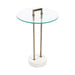 Side Table Gold White 16x16x24 1