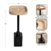 Drink Table Natural Black 10x10x24 2