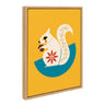 Sylvie White Squirrel Framed Canvas by Amber Leaders Designs