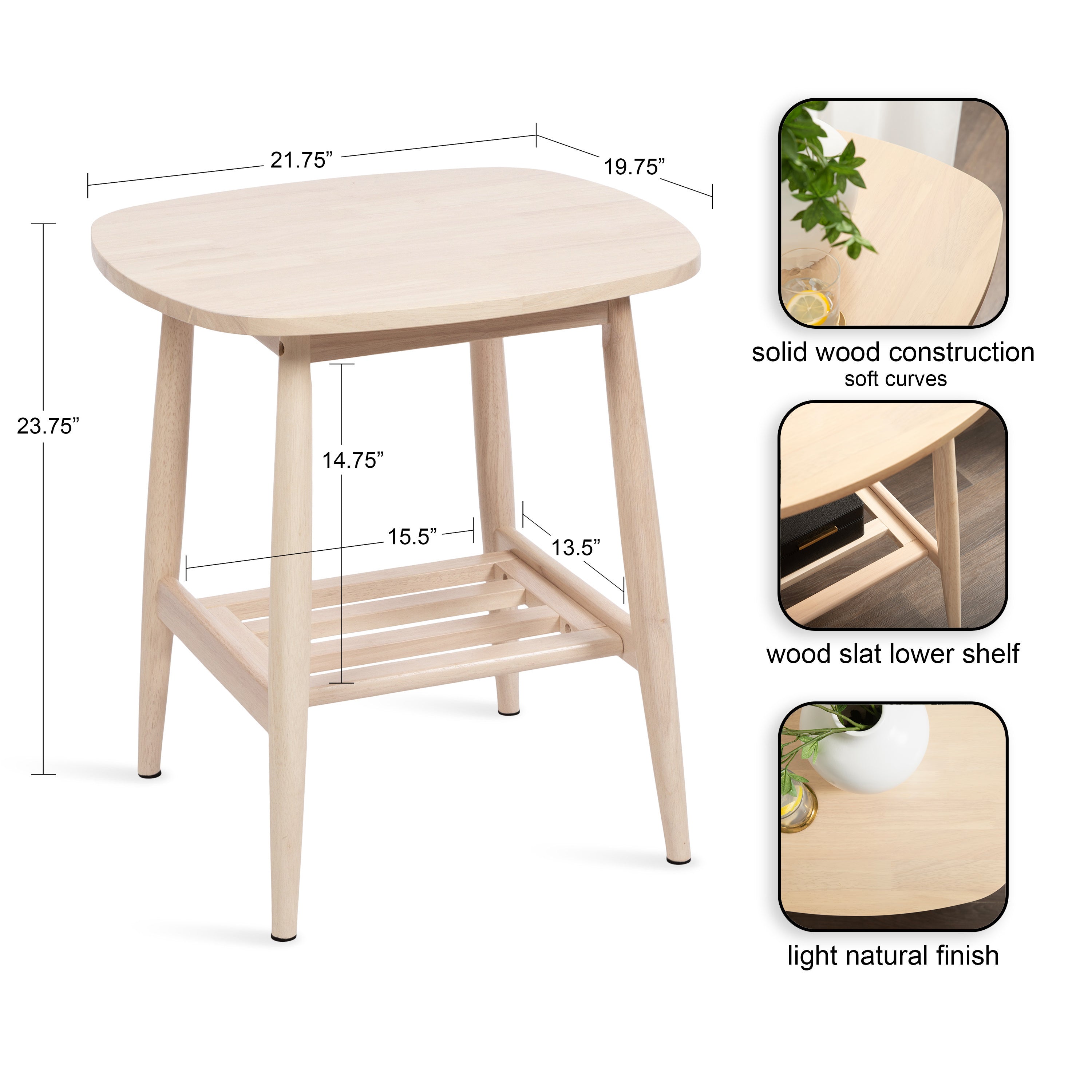 Nilas Wood Side Table