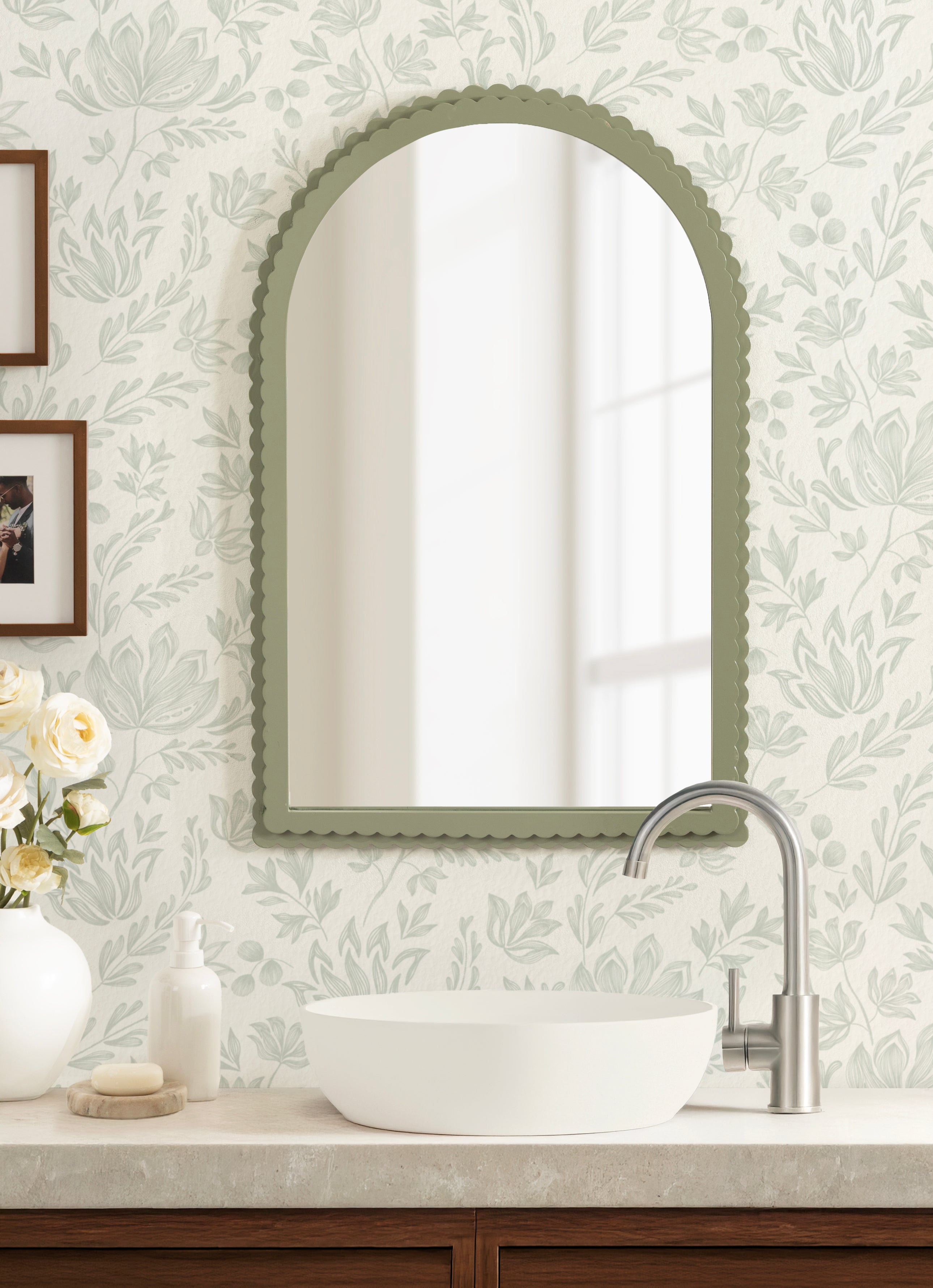 Arch Mirror 20x30 Green 7
