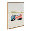 Sylvie USA Retro Beach Van Framed Canvas by July Art Prints