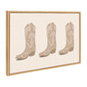 Sylvie Cowboy Boots Landscape Framed Canvas by Honey Island Studio