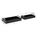 Tray Set Black Silver 2 Piece 2