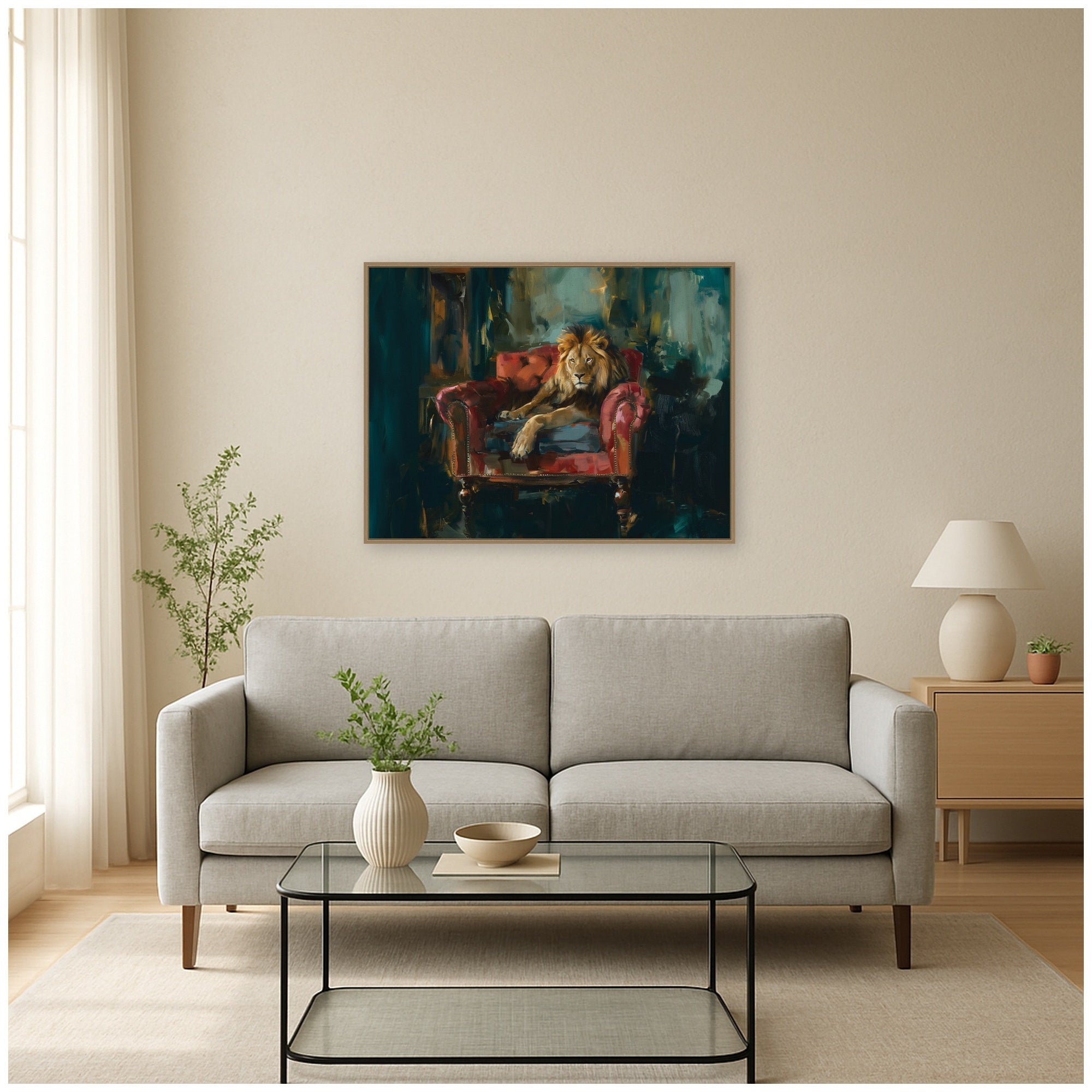 Framed Canvas Sylvie Dark Gold 42x32 6