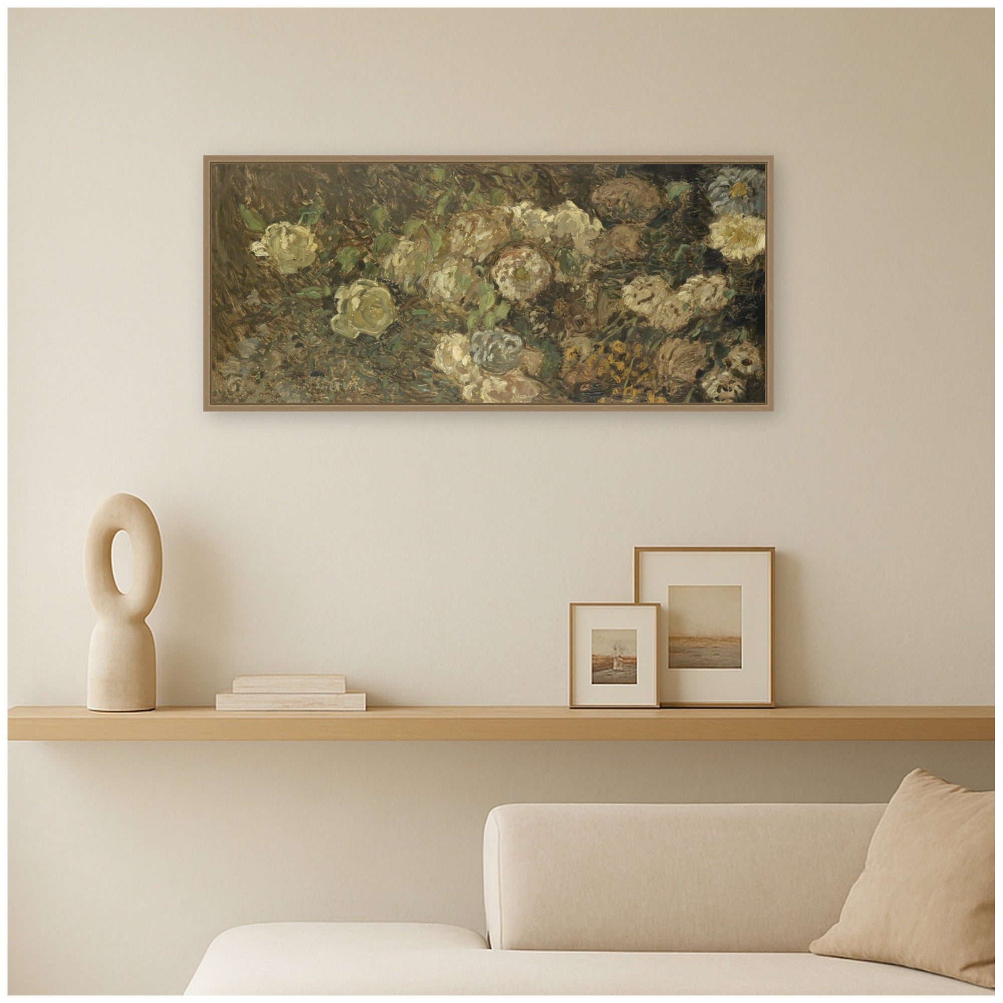 Framed Canvas 40x18 Sylvie Dark Gold 5