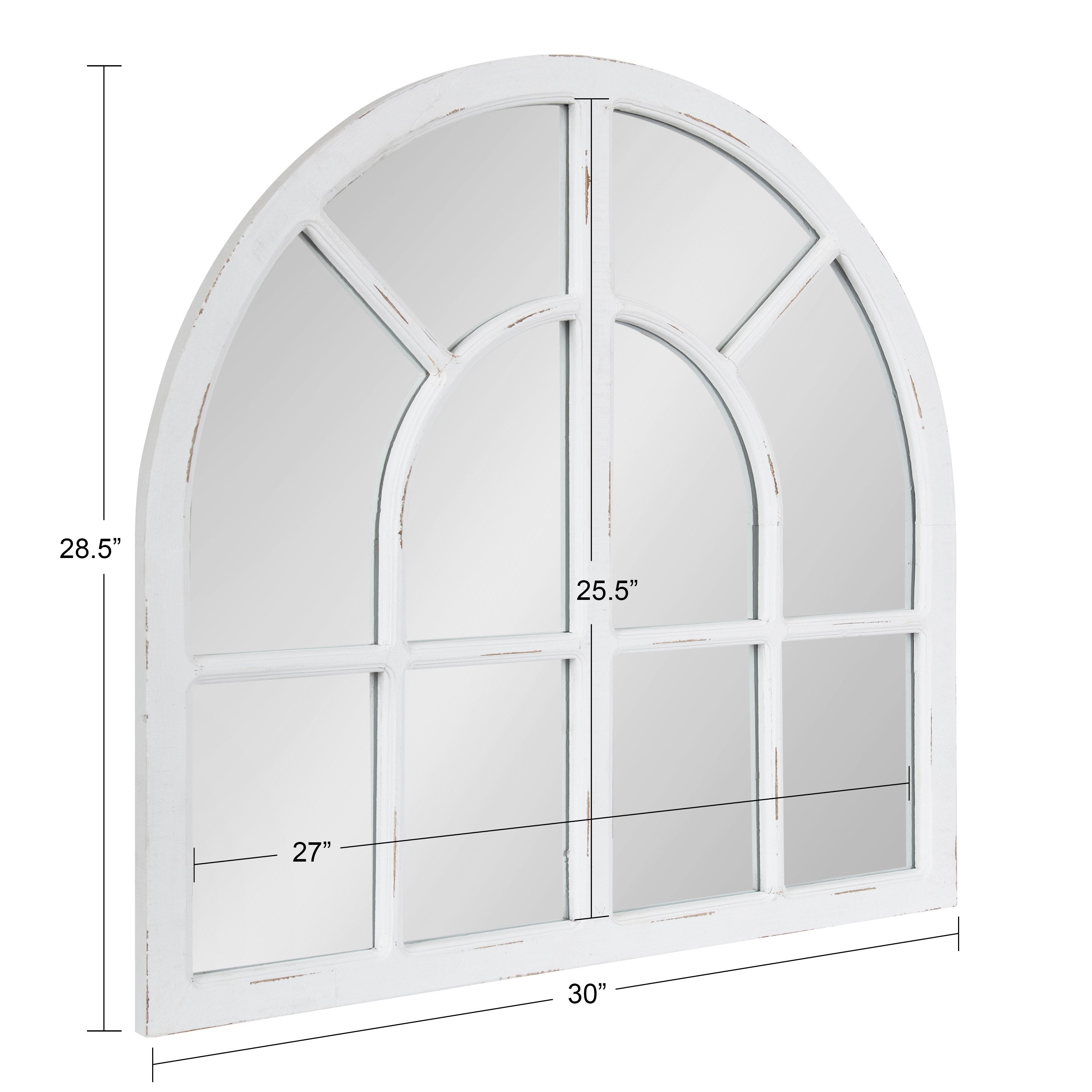 Windowpane Mirror White 30x29 5