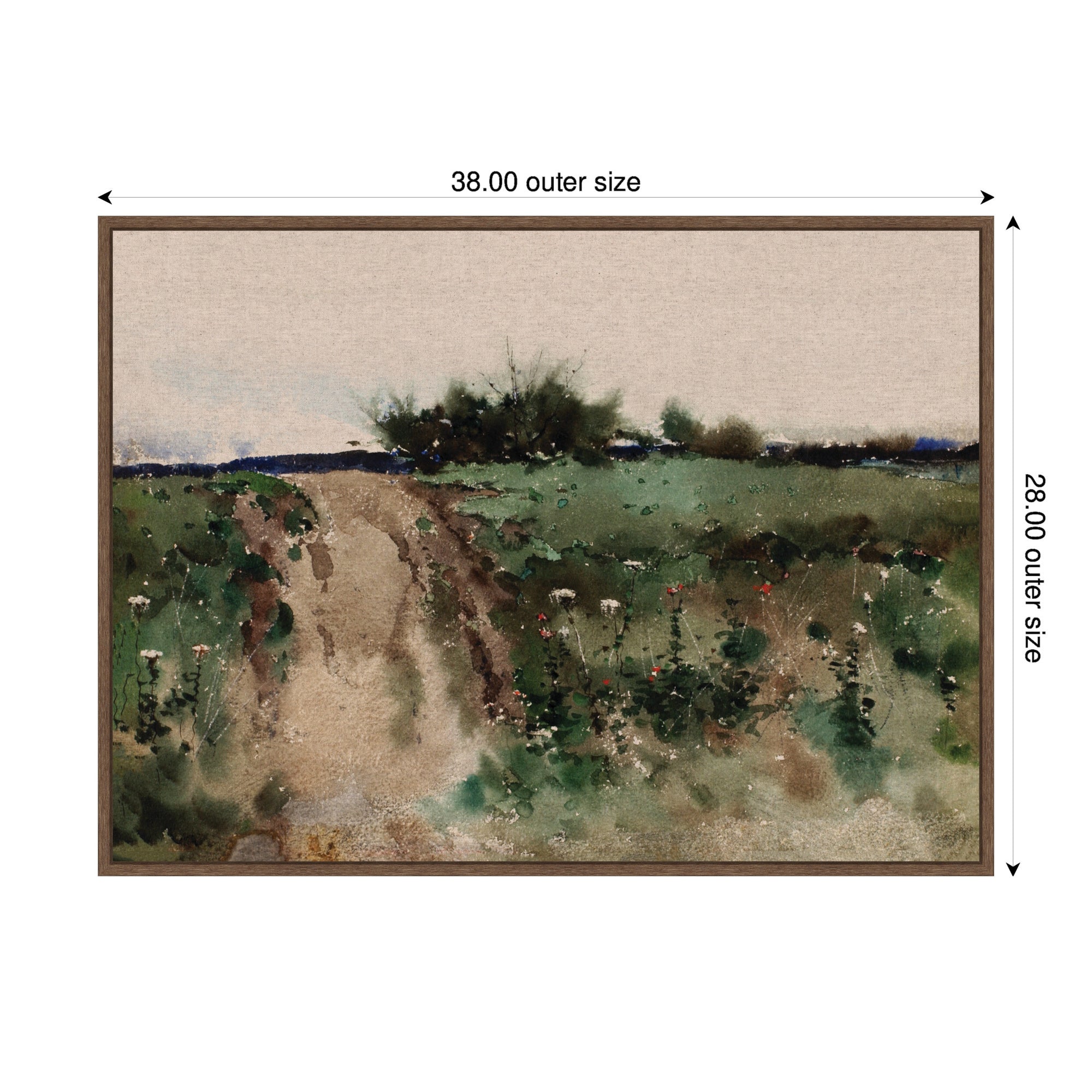 Framed Canvas 38x28 Sylvie Walnut 2