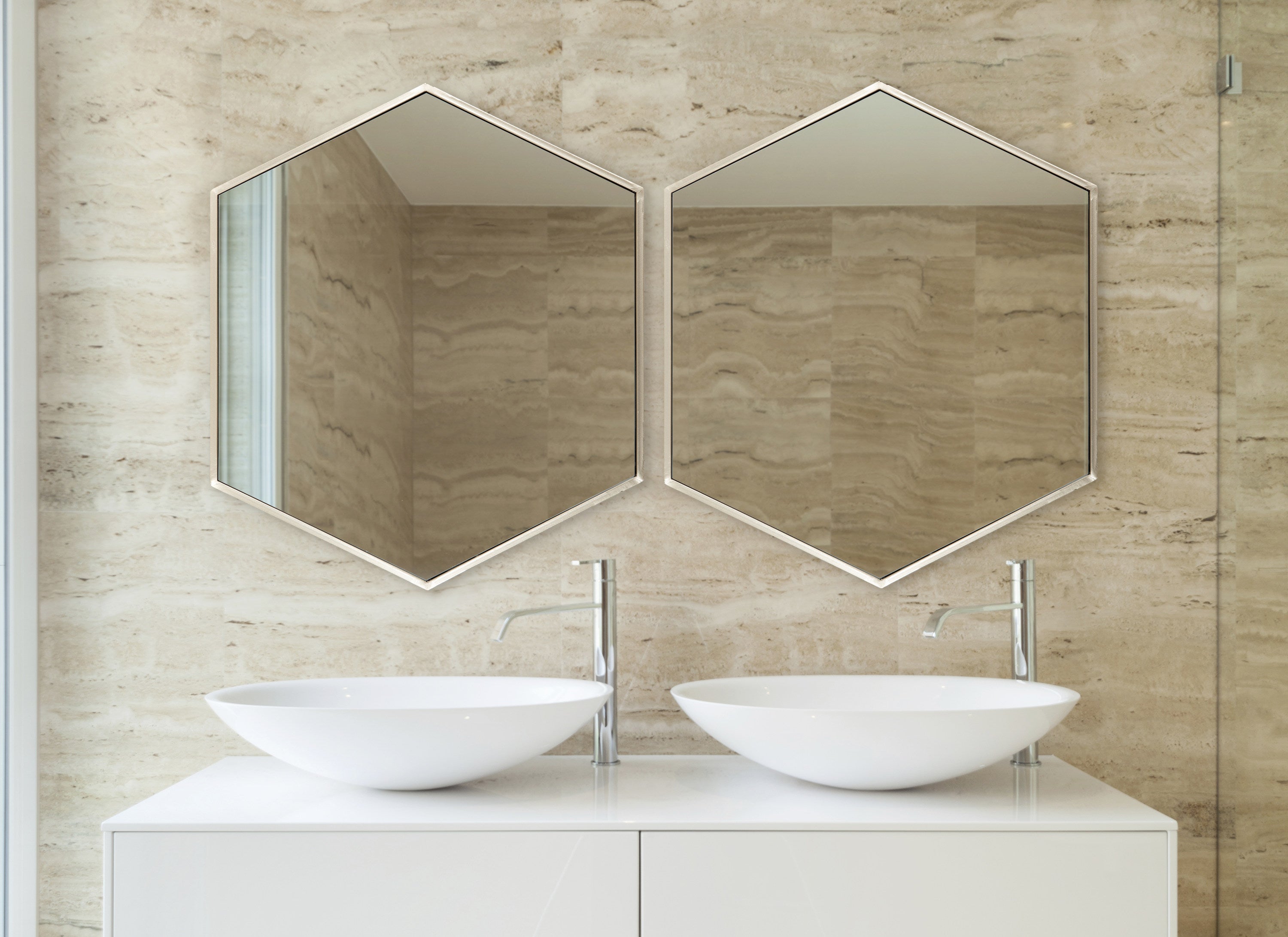 McNeer Hexagon Metal Wall Mirror