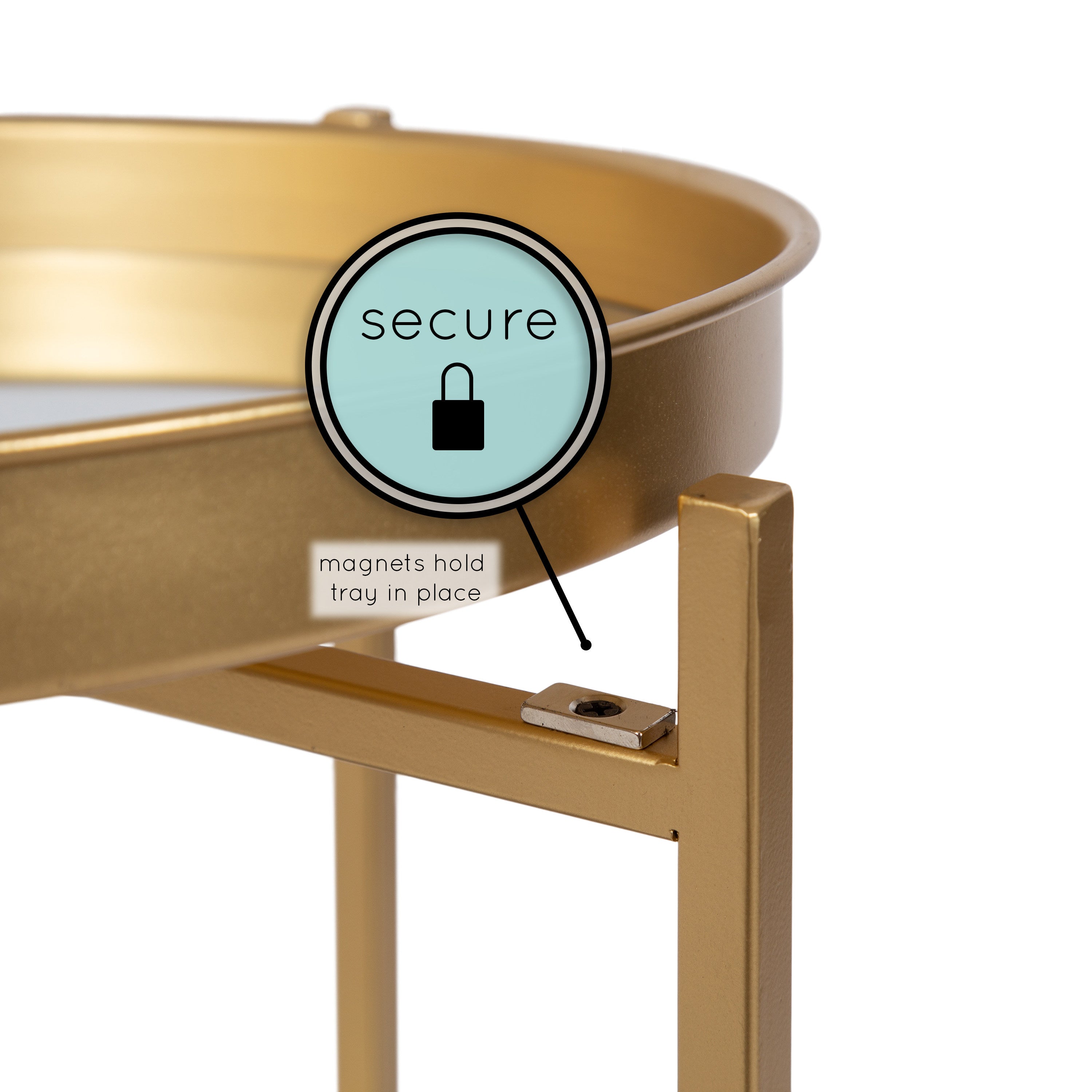 Side Table Gold 16x16x26 5