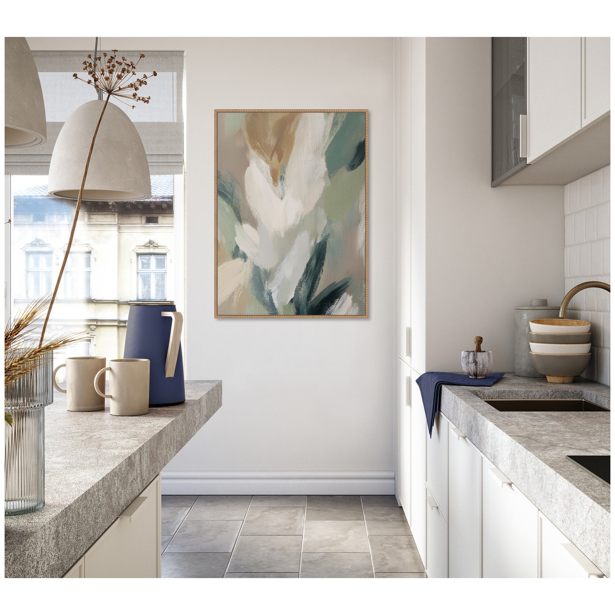 Plant Form No. 1 by Amy Lighthall Framed Canvas Wall Art Print
