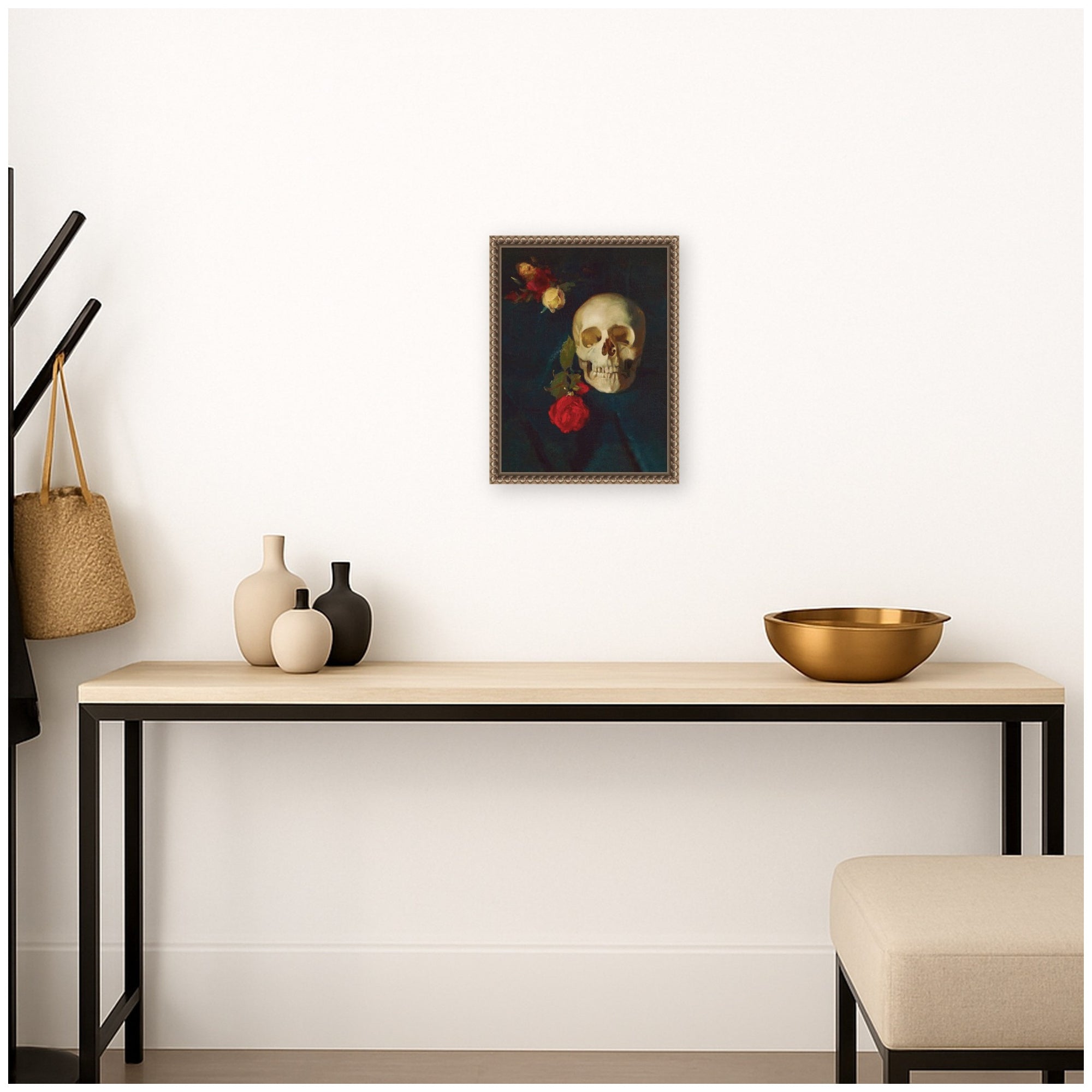 Framed Canvas 10x13 Sylvie Beaded Dark Gold 6