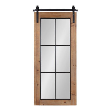 Windowpane Mirror Rustic Brown 18x43 2
