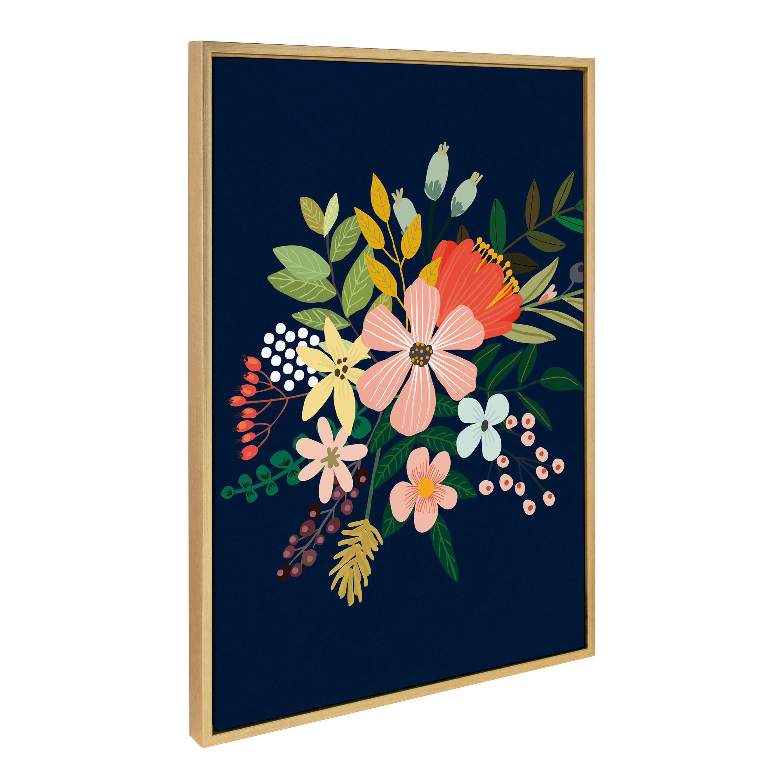Sylvie Floralis C Framed Canvas by Mia Charro