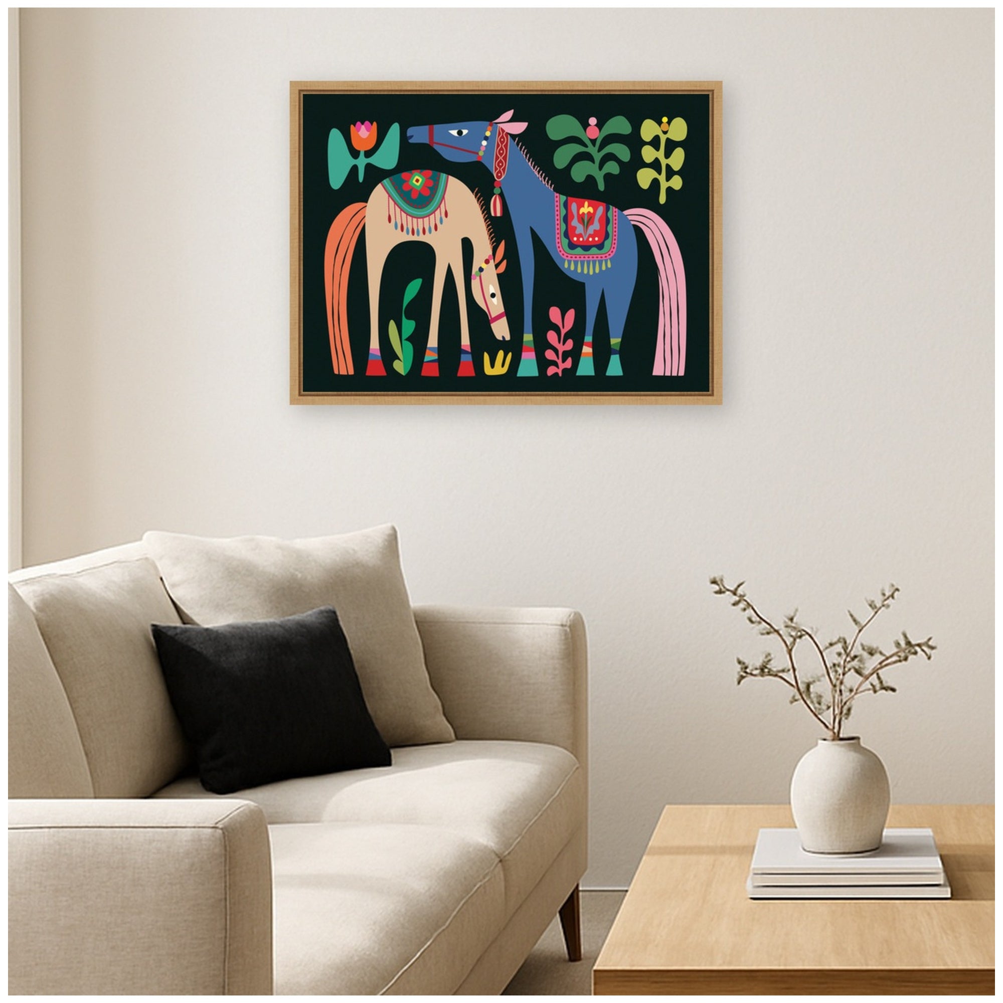 Framed Canvas 24x18 Sylvie Natural 6