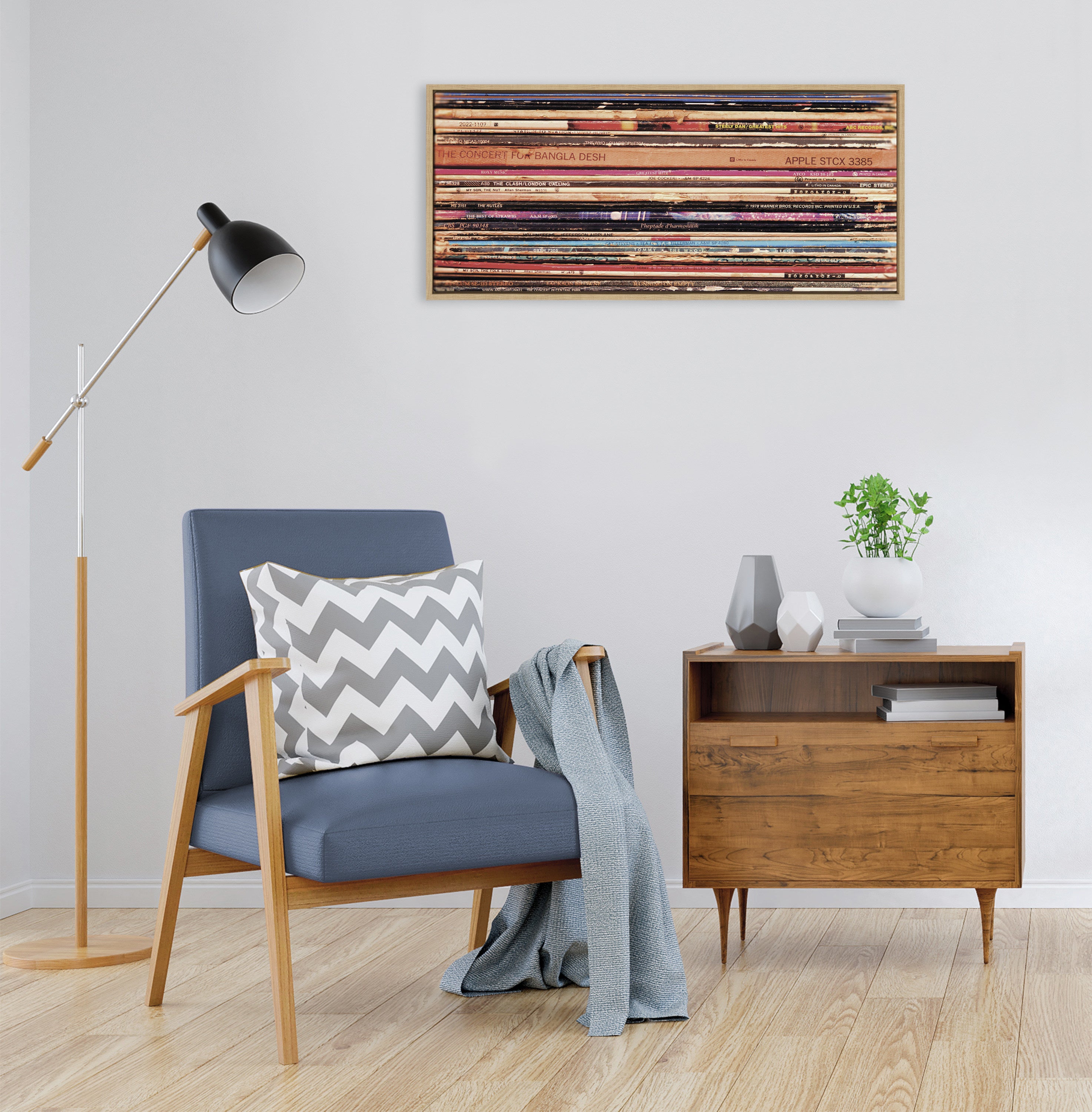 Framed Canvas Sylvie Natural 18x40 4