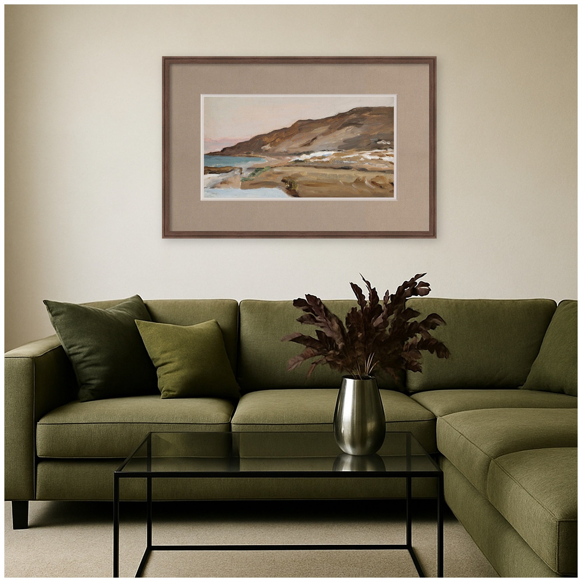 Framed Art 42x28 Florence Medium Brown 6
