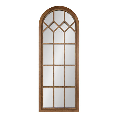 Windowpane Mirror Rustic Brown 18x47 2