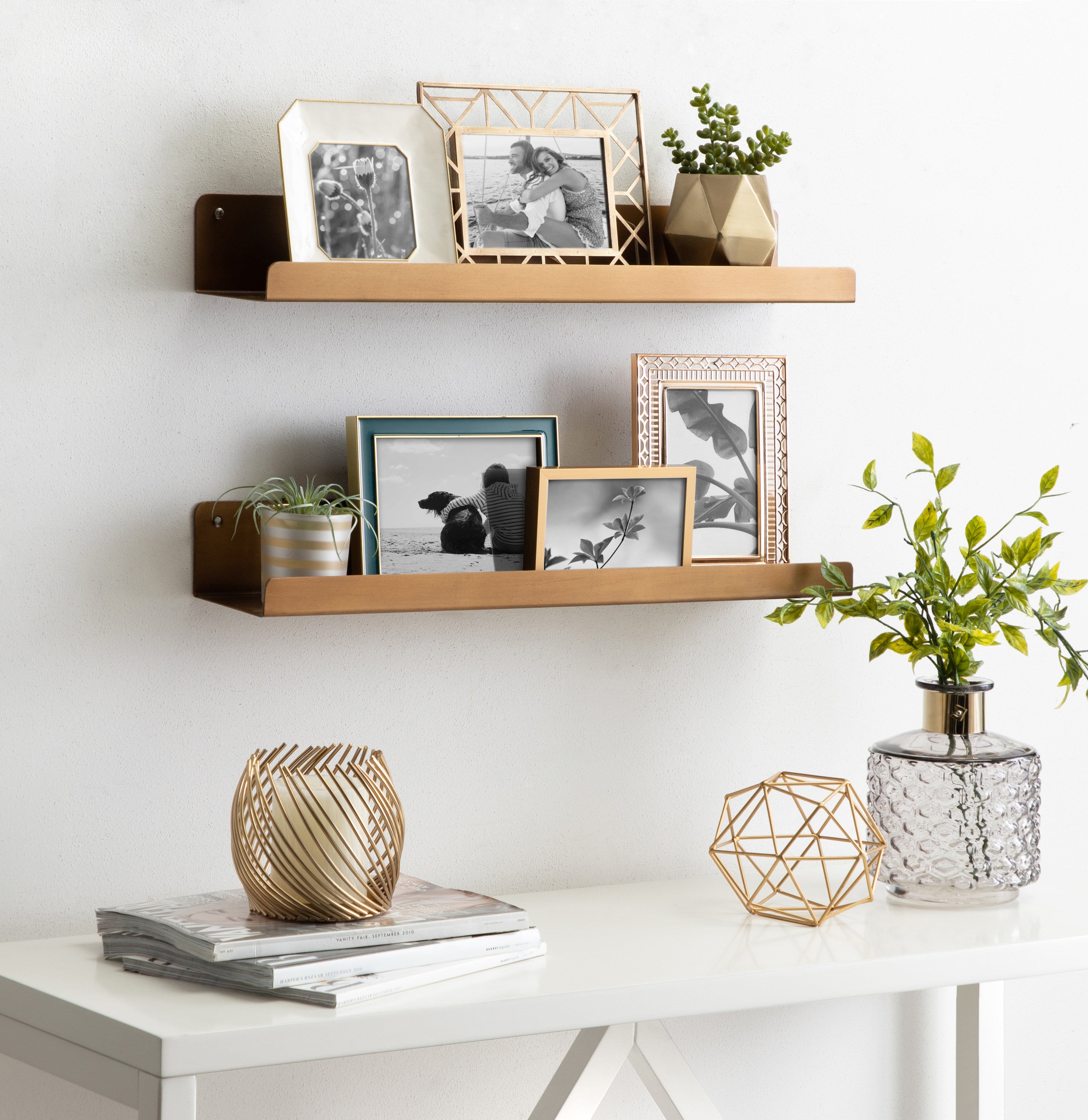 Floating Shelf 2 Piece - 24" Gold 6