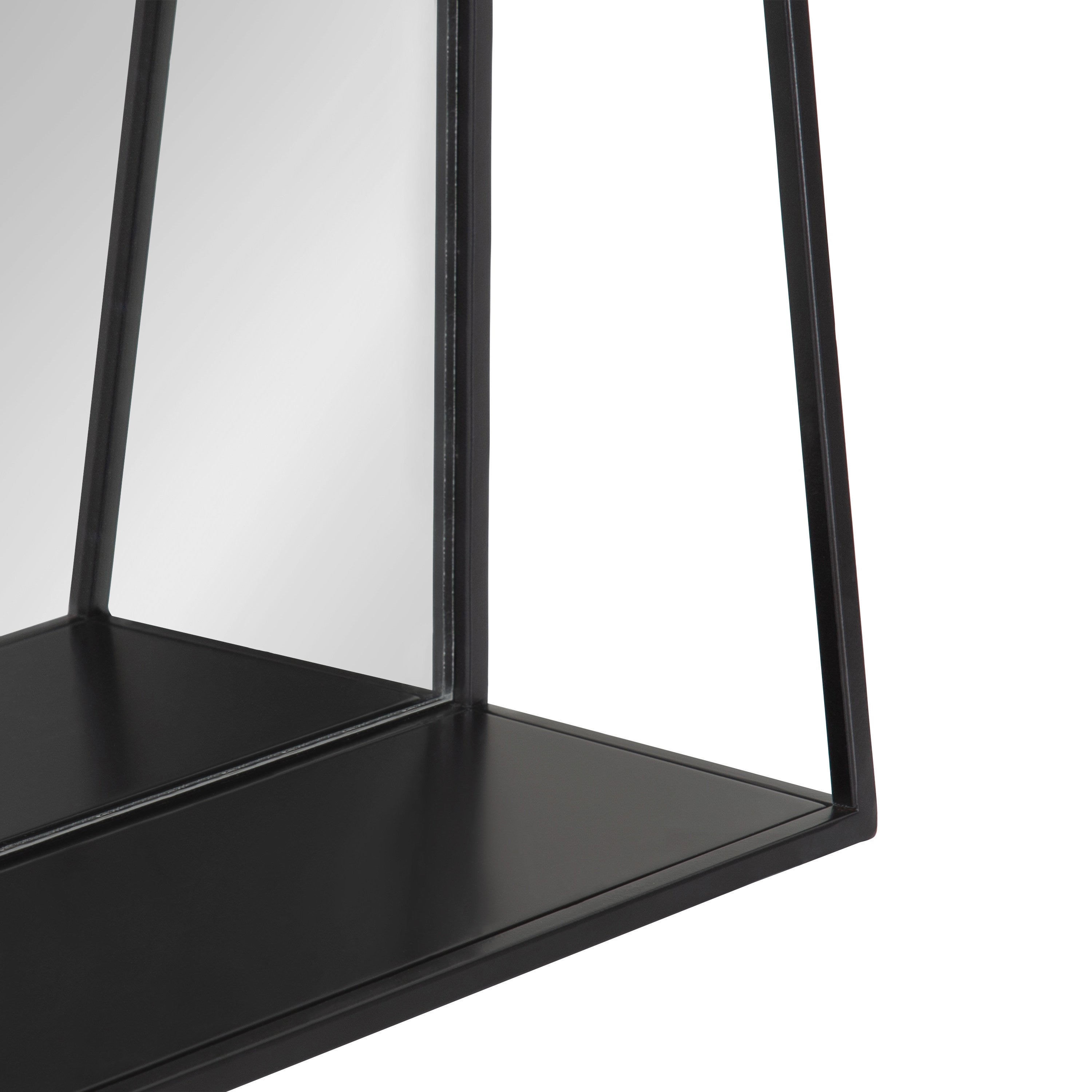 Lintz Metal Framed Mirror with Shelf