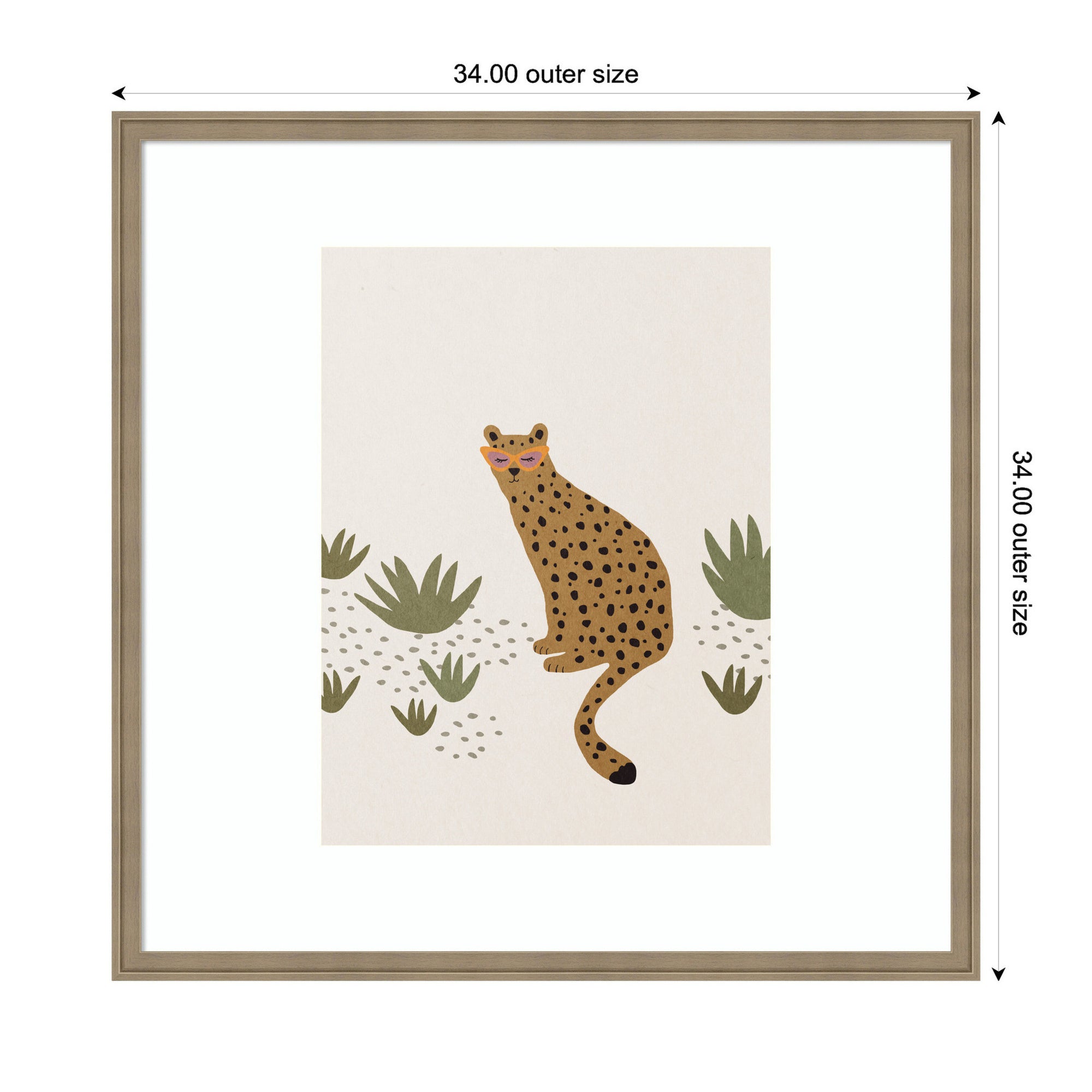 Leopard by July Art Prints Framed Wall Art Print