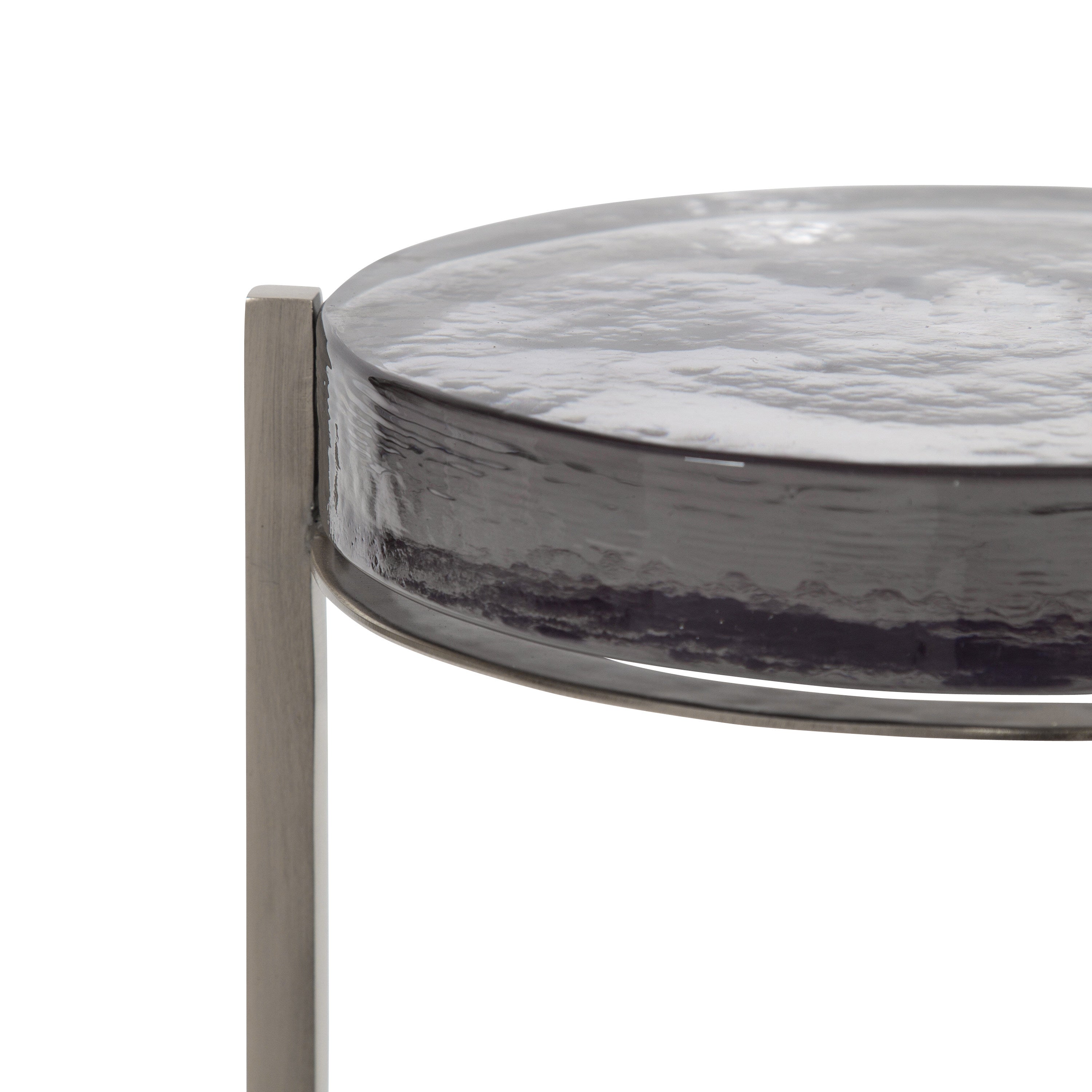 Drink Table Gray Silver 9x9x23 4