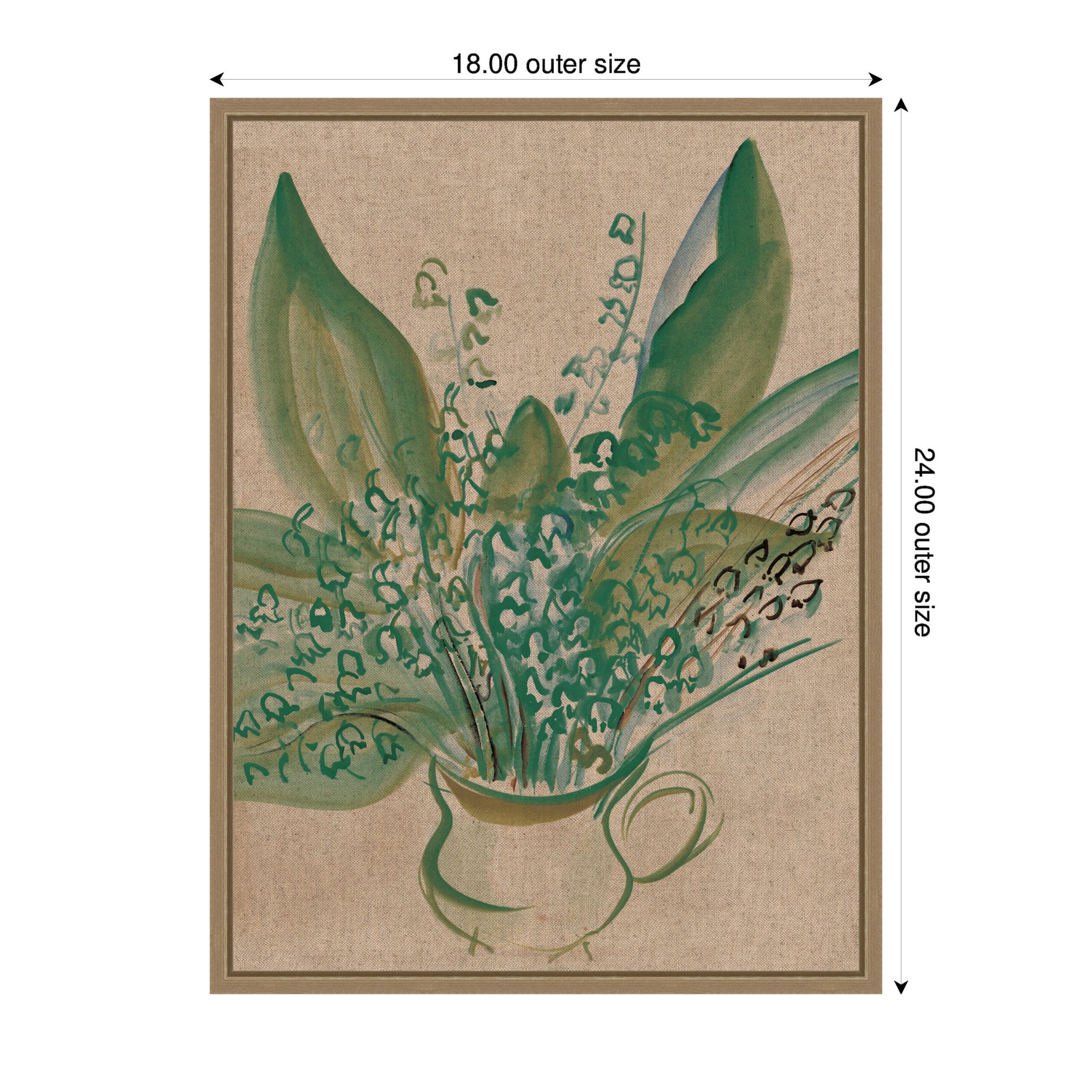 Framed Canvas 18x24 Sylvie Dark Gold 2