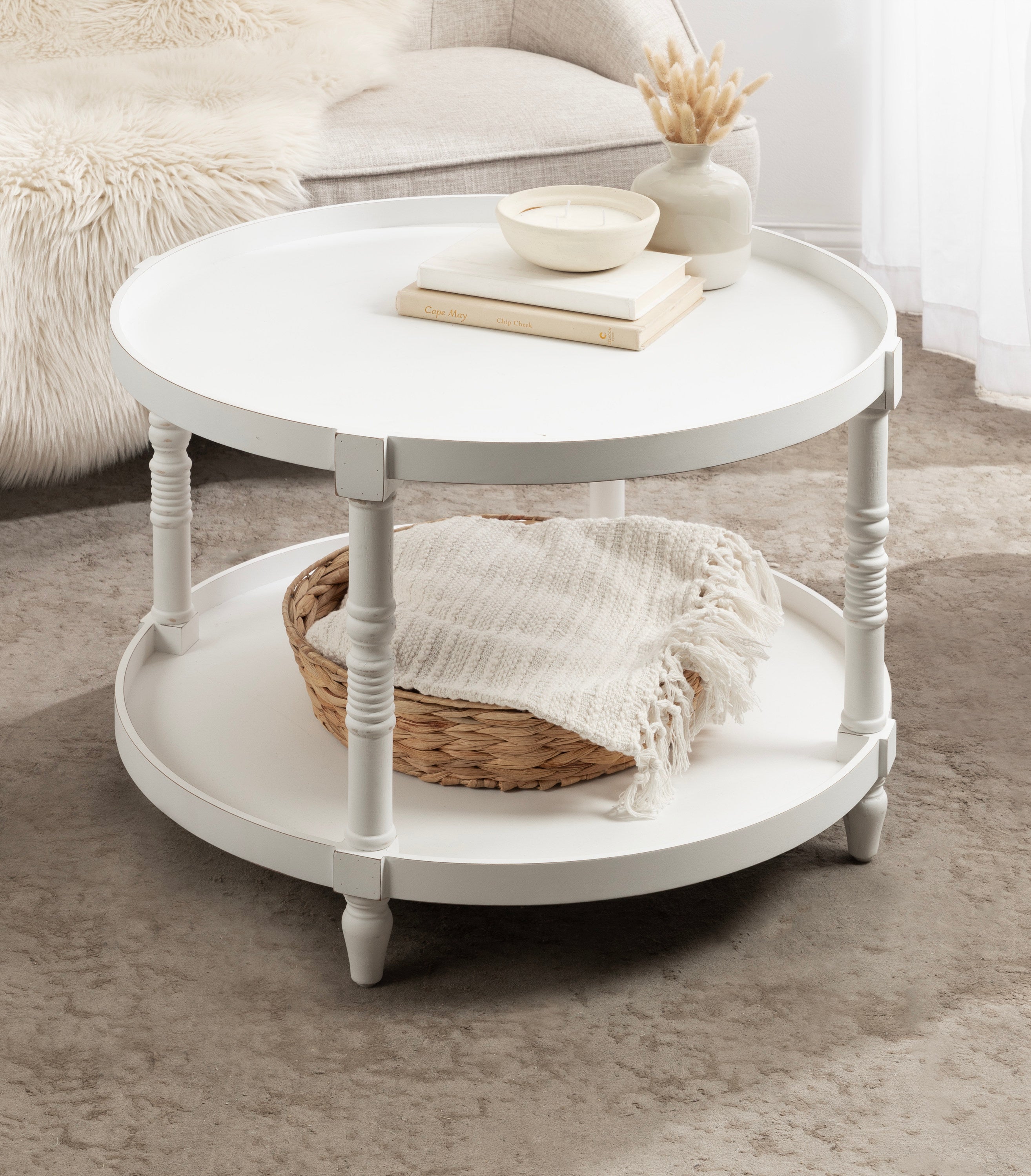 Bellport Round Wood Coffee Table