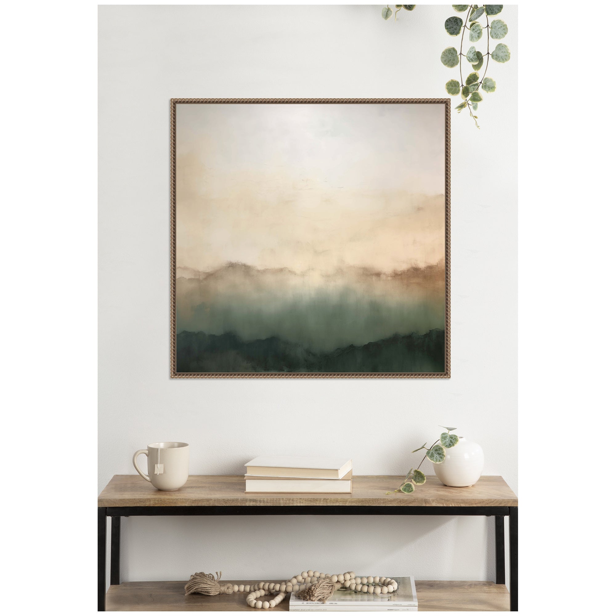 Framed Canvas 30x30 Sylvie Beaded Dark Gold 7