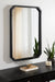 Scallop Mirror Black 24x36 7